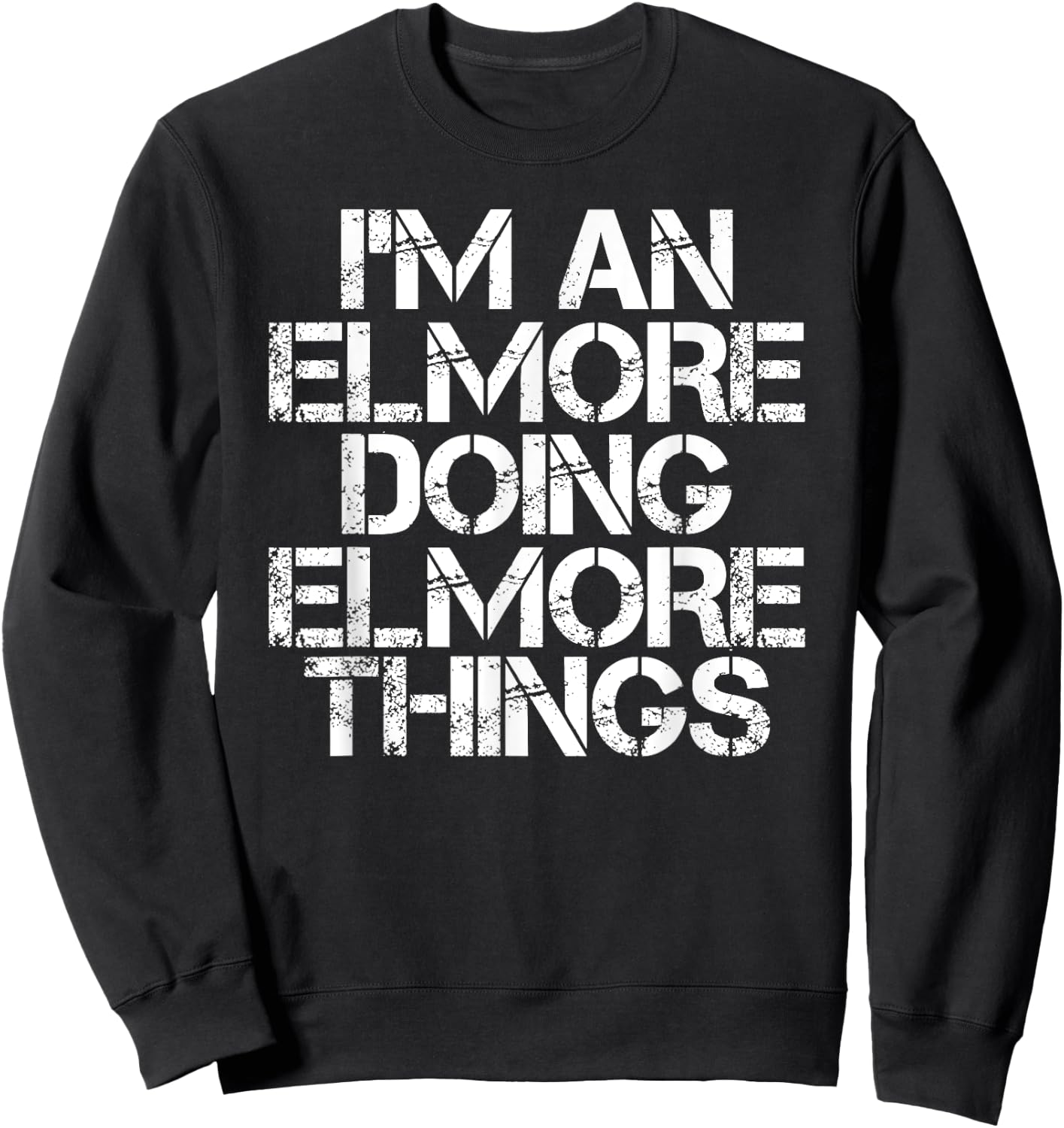 ELMORE Funny Surname Family Tree Birthday Reunion Gift Sweatshirt - Sweatshirt | Black