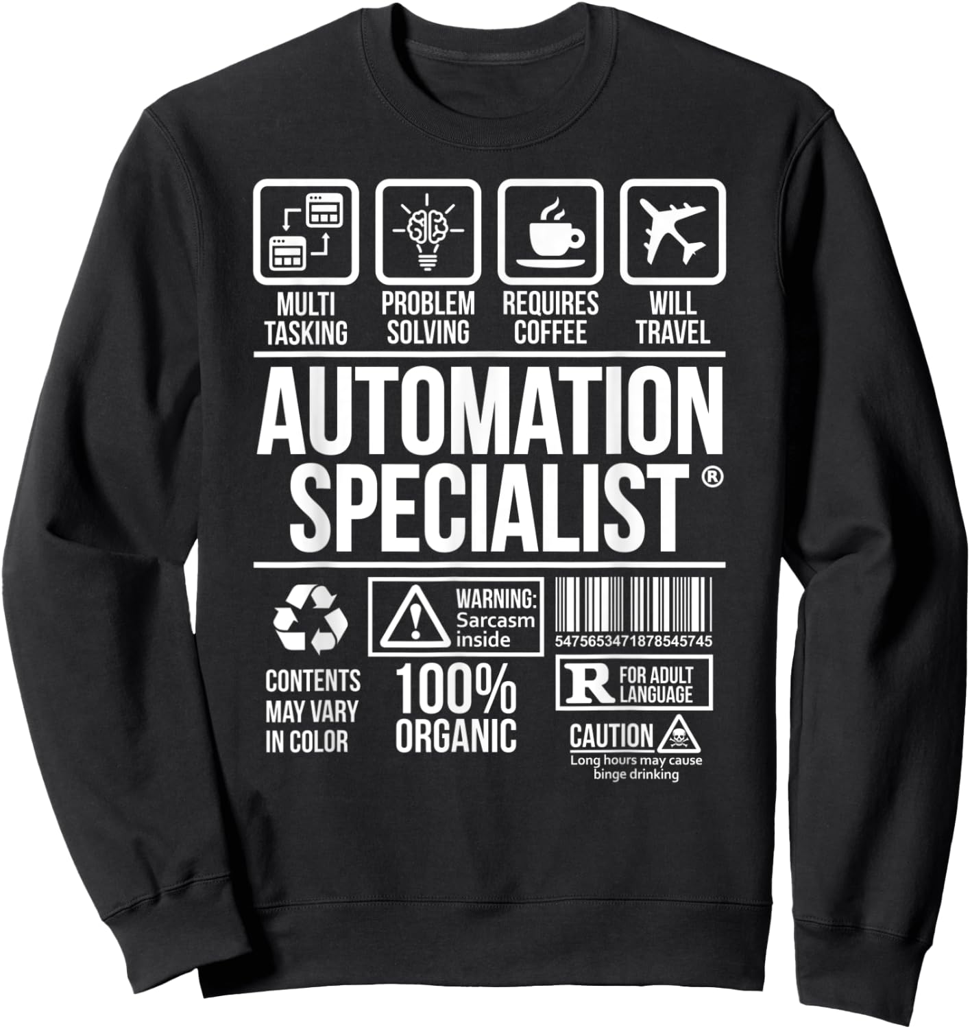 Automation Specialist | Job Profession | #DW Sweatshirt - Sweatshirt | Black