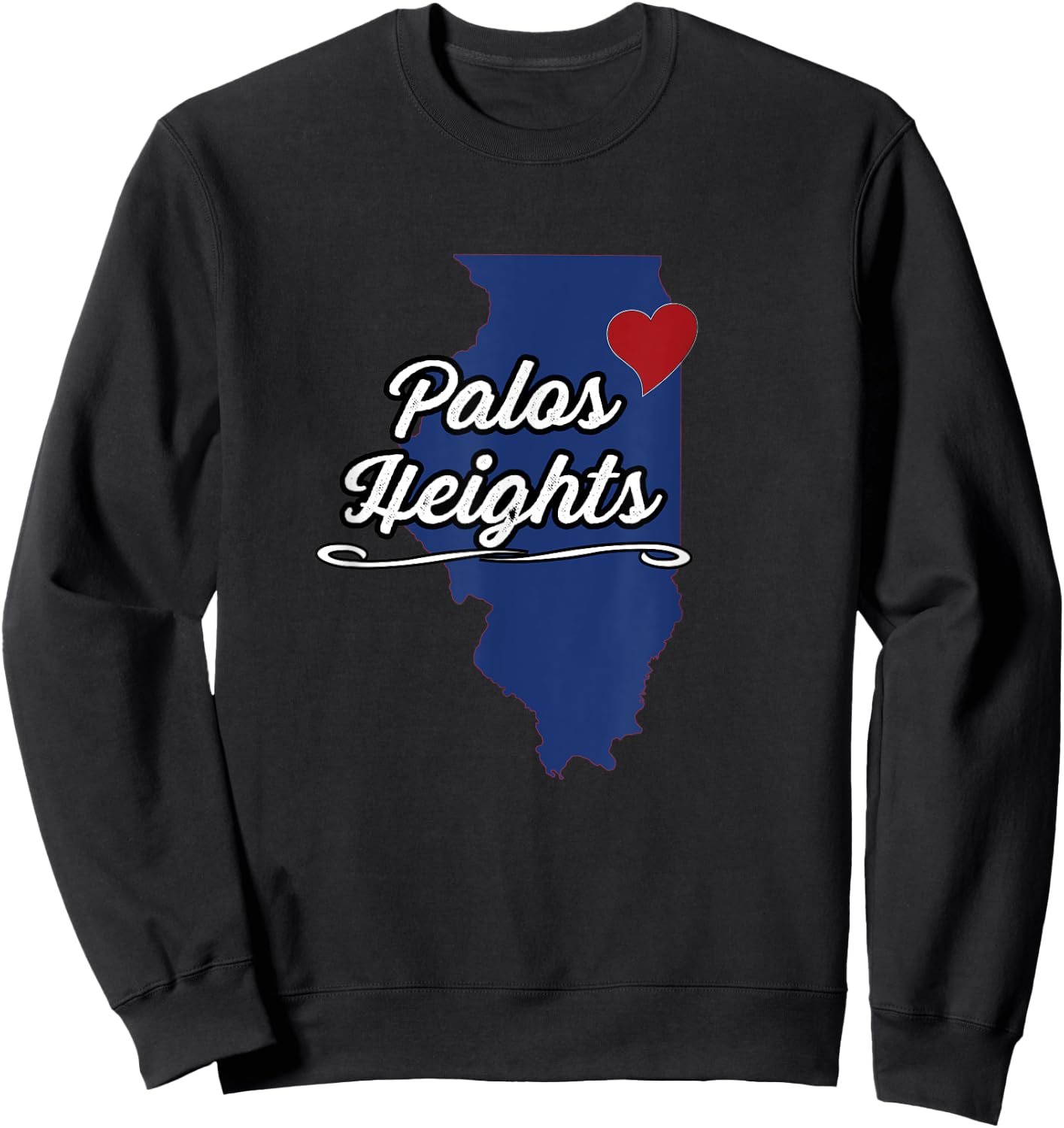 City of Palos Heights Illinois | IL - Novelty Merch Gift Sweatshirt - Sweatshirt | Black