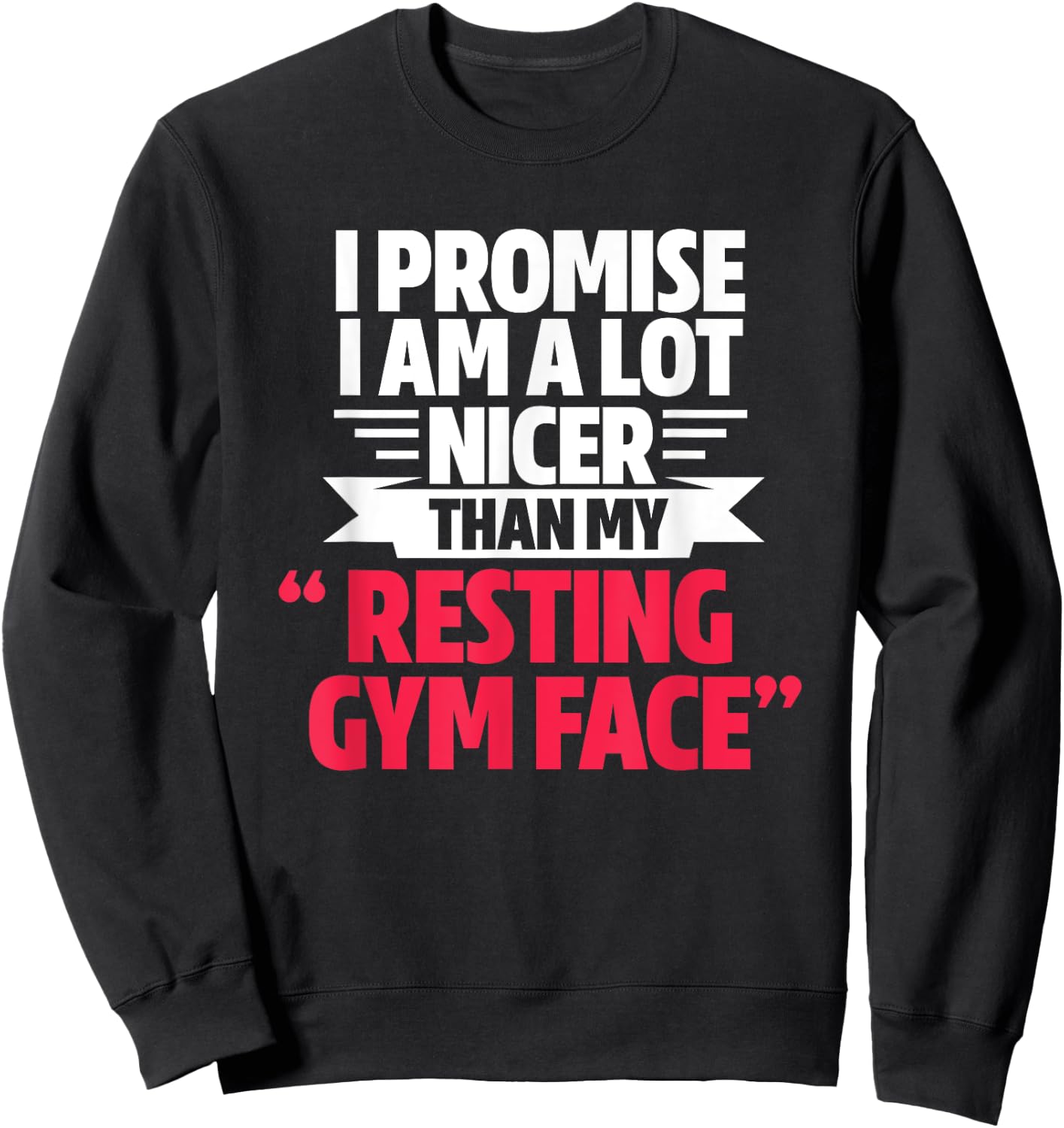 Gym Workout Bodybuilding Funny My Resting Gym Face Sweatshirt - Sweatshirt | Black