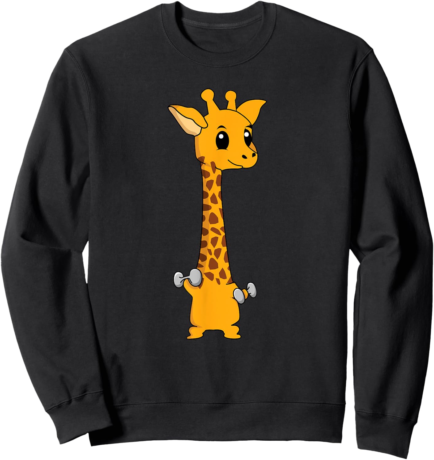 Funny Giraffe Camelopard Lifting Gym Motivation Sweatshirt - Sweatshirt | Black
