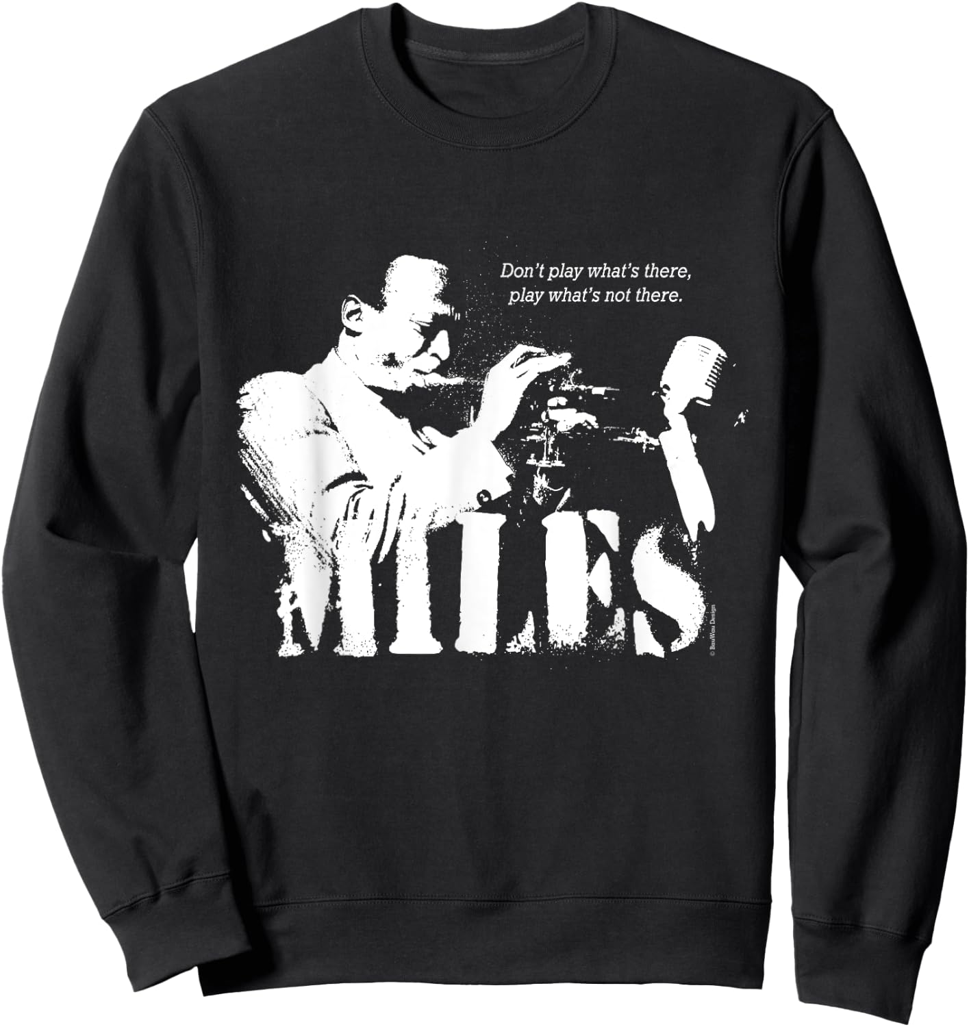 Miles Jazz Wisdom Trumpet Musician (1 Colour) Sweatshirt - Sweatshirt | Black