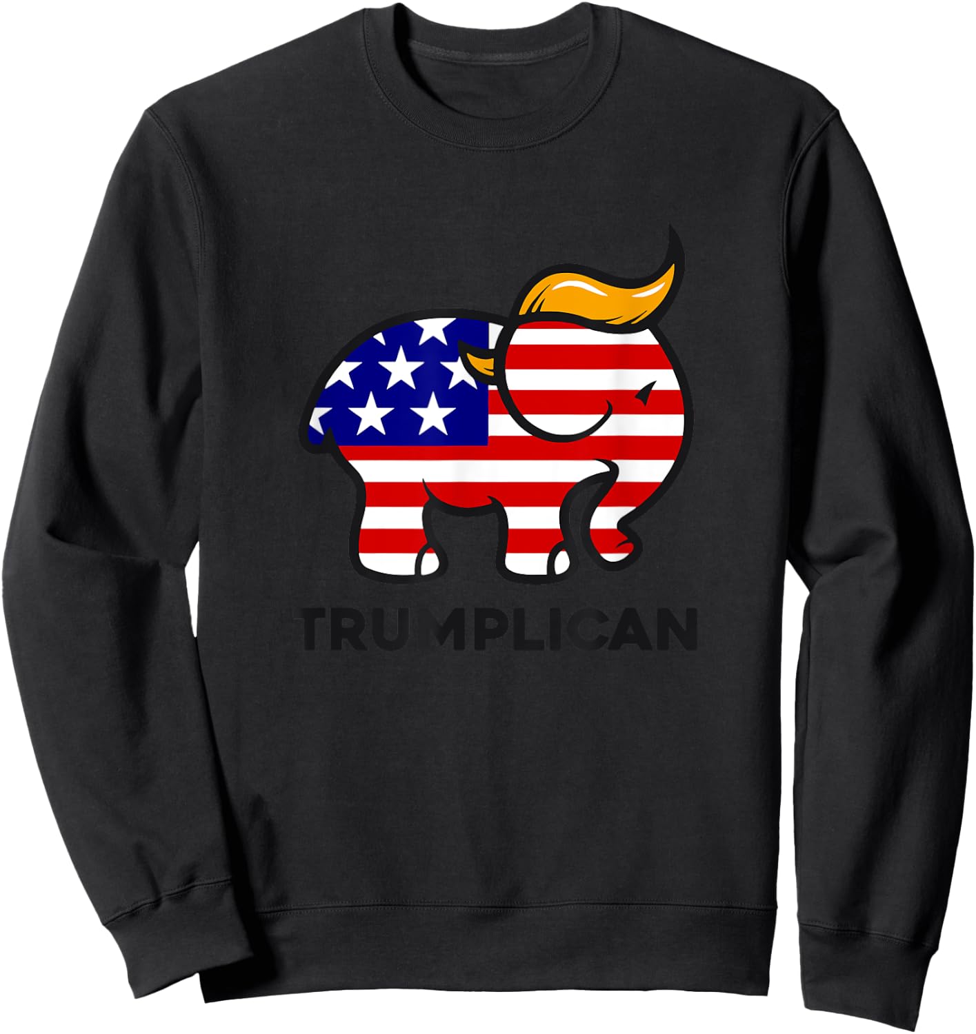 Trumplican Donald Trump 2024 republican elephant Sweatshirt - Sweatshirt | Black
