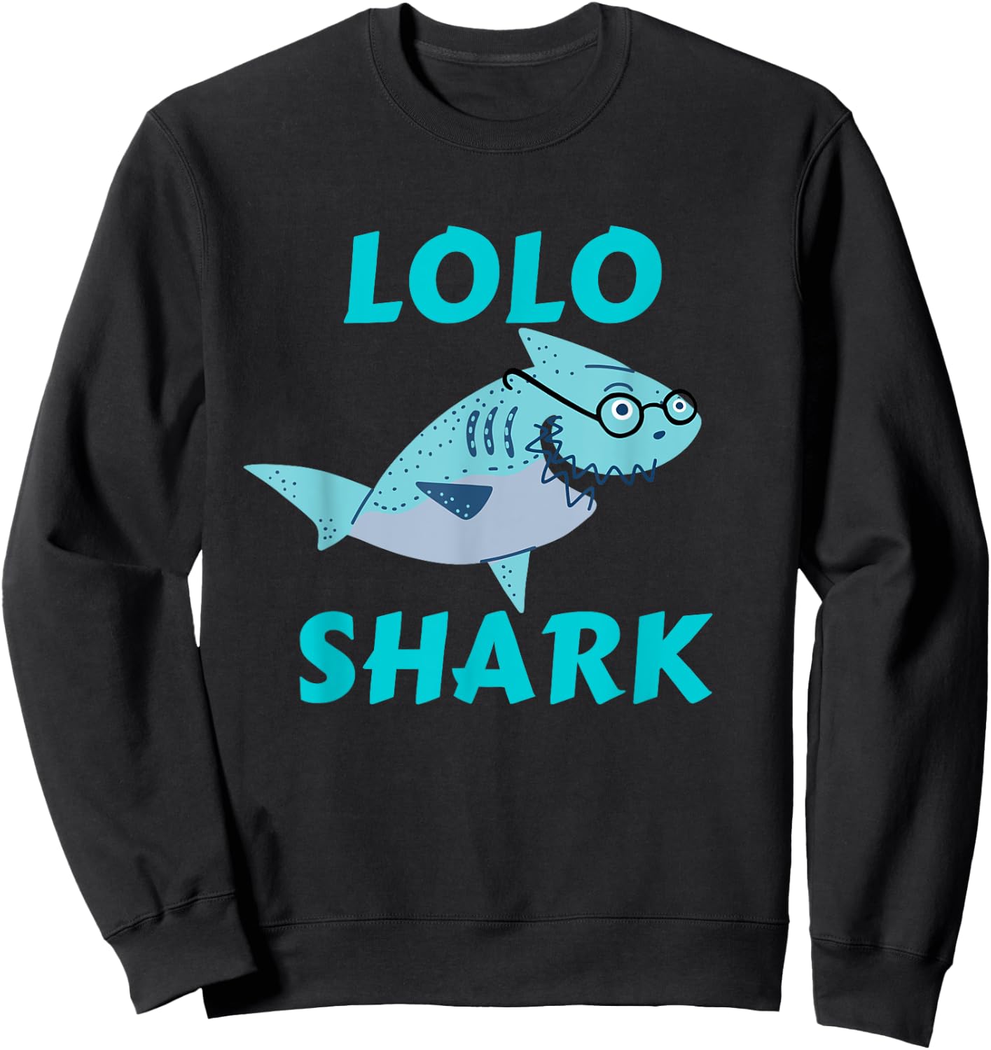 Lolo Shark Gift Filipino Grandpa Sweatshirt - Sweatshirt | Black