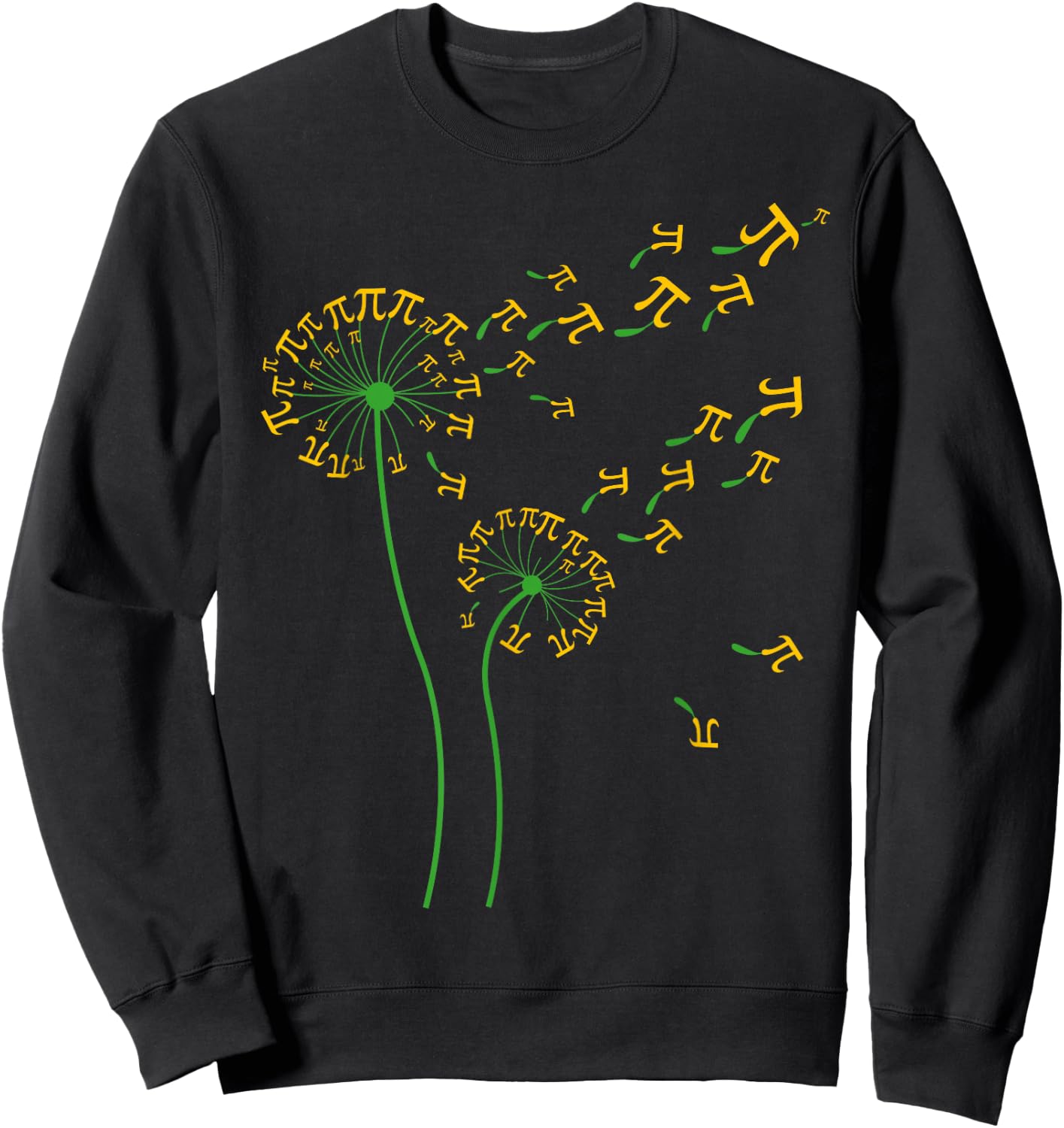 Pi Dandelion Pi day Dandelion 3.14 Pi Number Math Dandelion Sweatshirt - Sweatshirt | Black