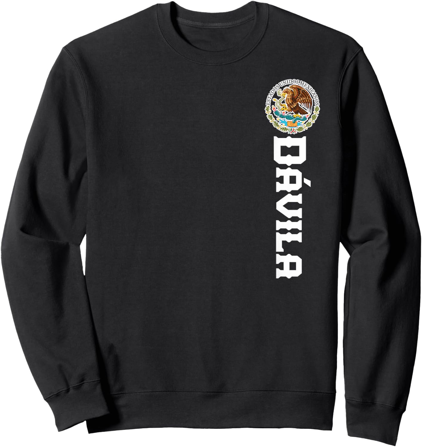 Dávila Last Name, Mexican Shirt , Women, And Kids Sweatshirt - Sweatshirt | Black
