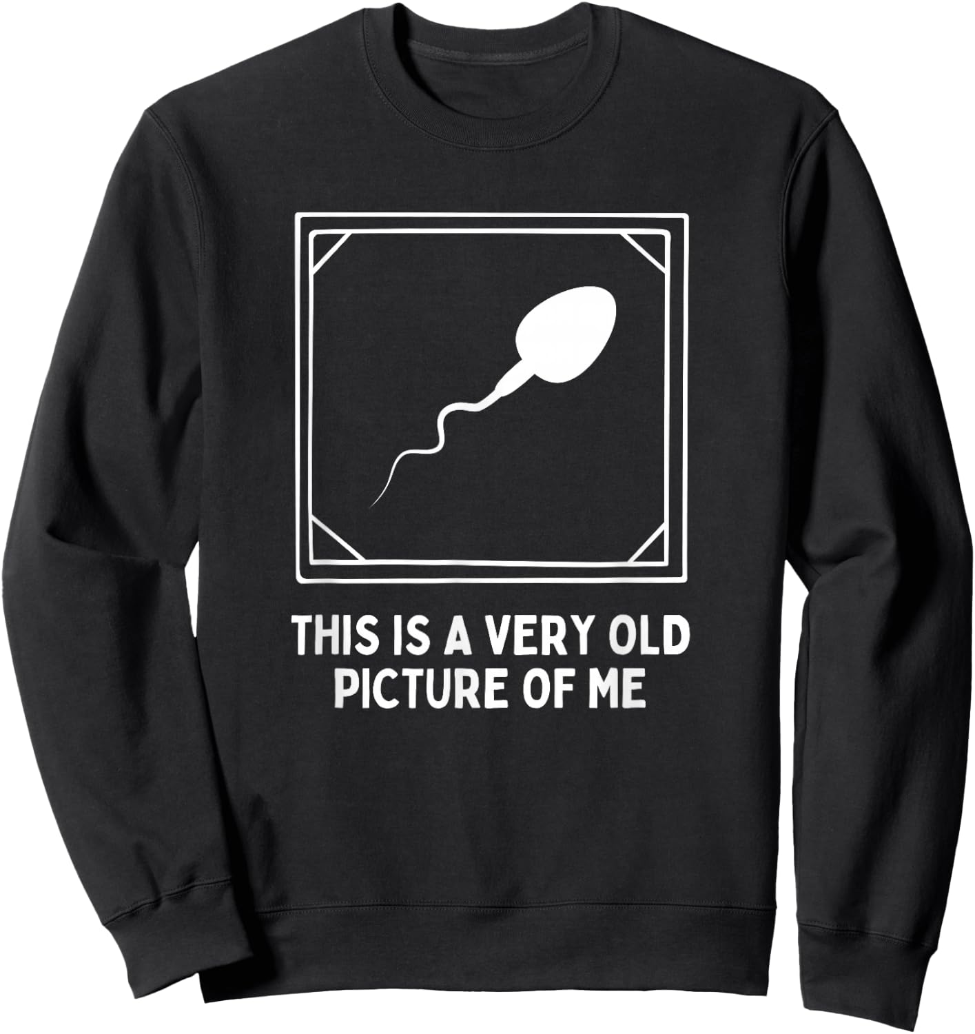 This is a very old picture of me Gag Adult Funny Sweatshirt - Sweatshirt | Black