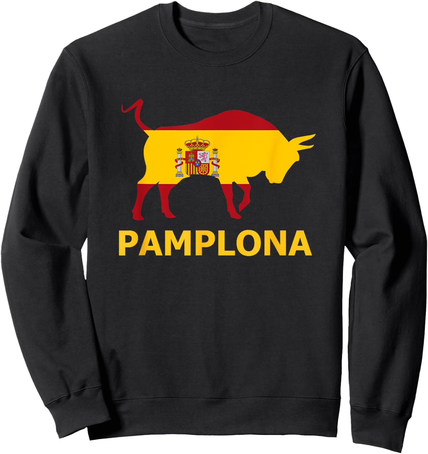 Pamplona Spain Spanish Bullfighting Running with the Bulls Sweatshirt - Sweatshirt | Black