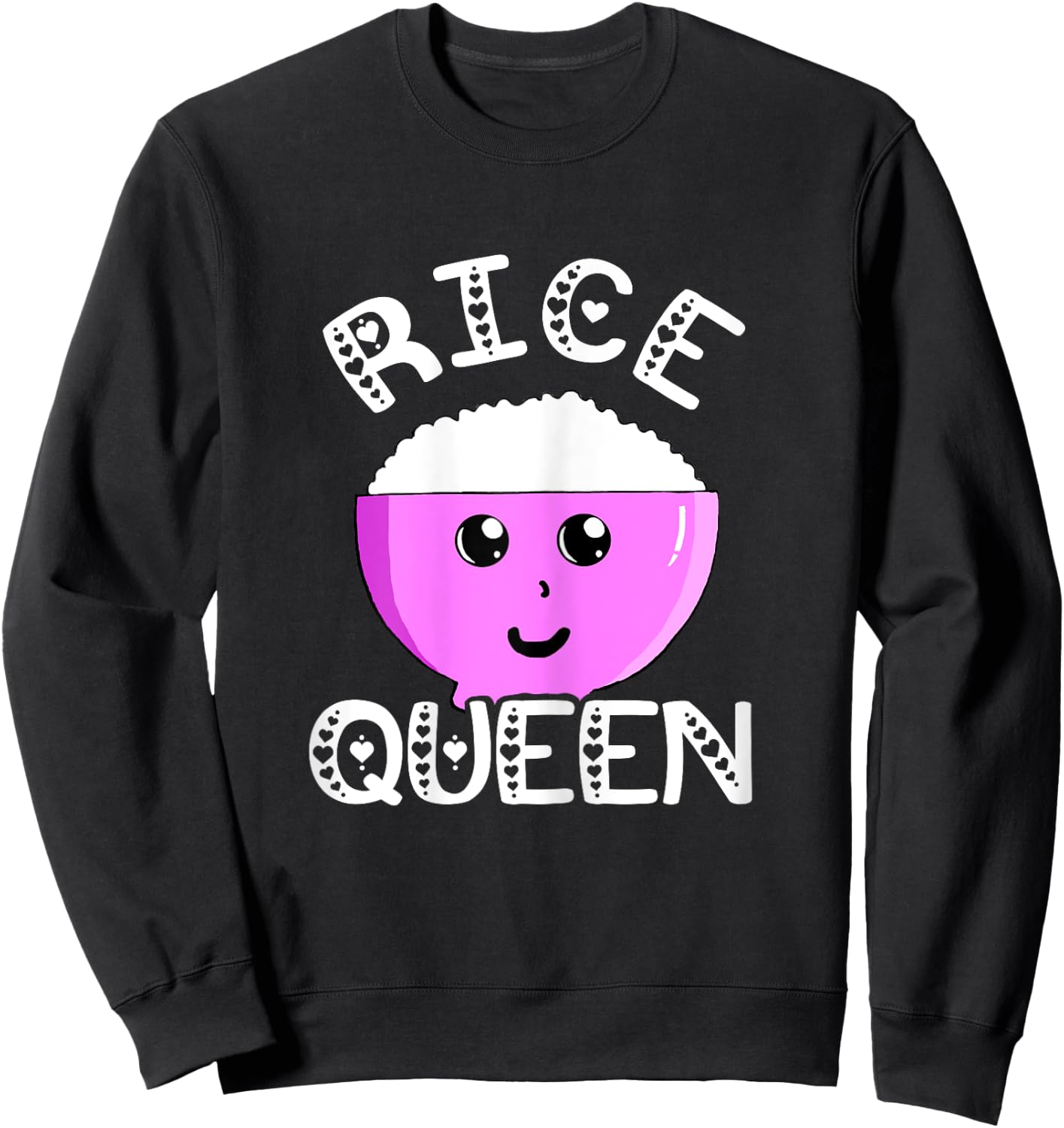 Rice Queen Rice Queen Asian Kitchen Rice Bowl Kawaii Sweatshirt - Sweatshirt | Black