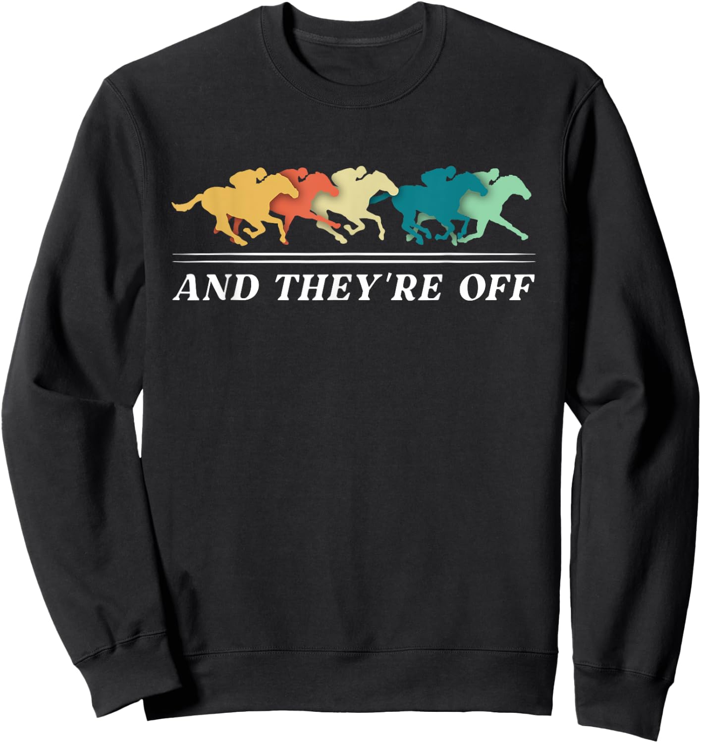Funny Horse Racing Jockey Racer Derby Rider Track Race Gifts Sweatshirt - Sweatshirt | Black
