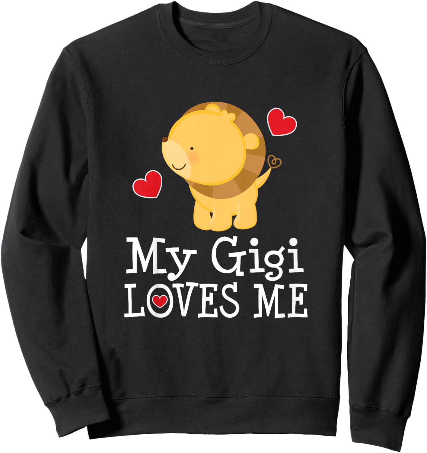 Kids My Gigi Loves Me Grandson Sweatshirt - Sweatshirt | Black