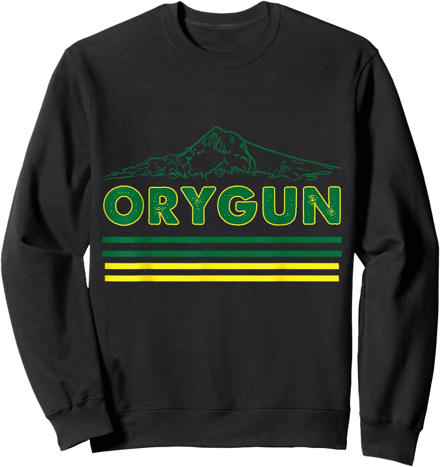 Oregon Lovers, Orygun Outdoors Beautiful Mt. Hood Sweatshirt - Sweatshirt | Black