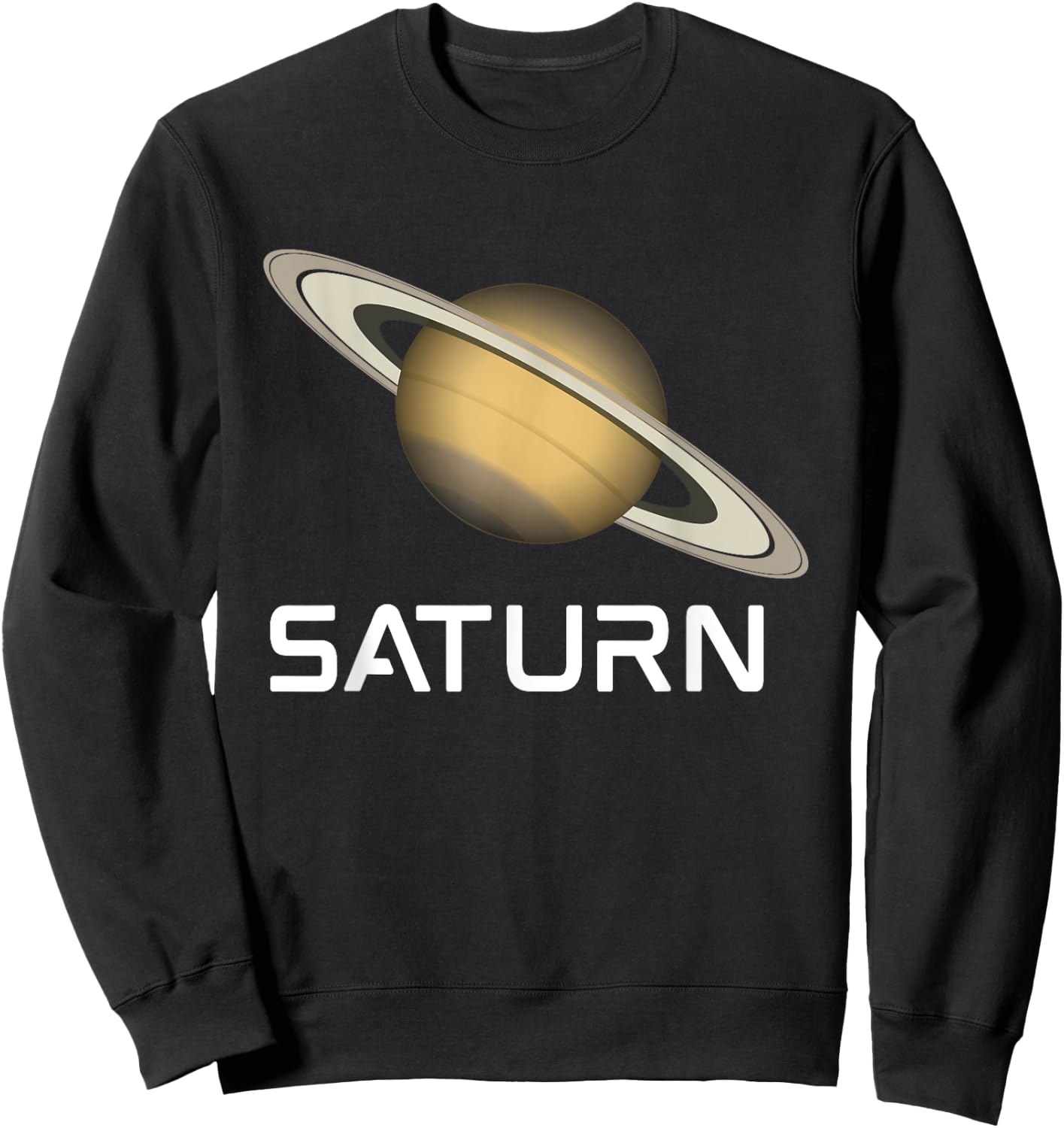 Solar System Planet Saturn Rings Outer Space Sweatshirt - Sweatshirt | Black
