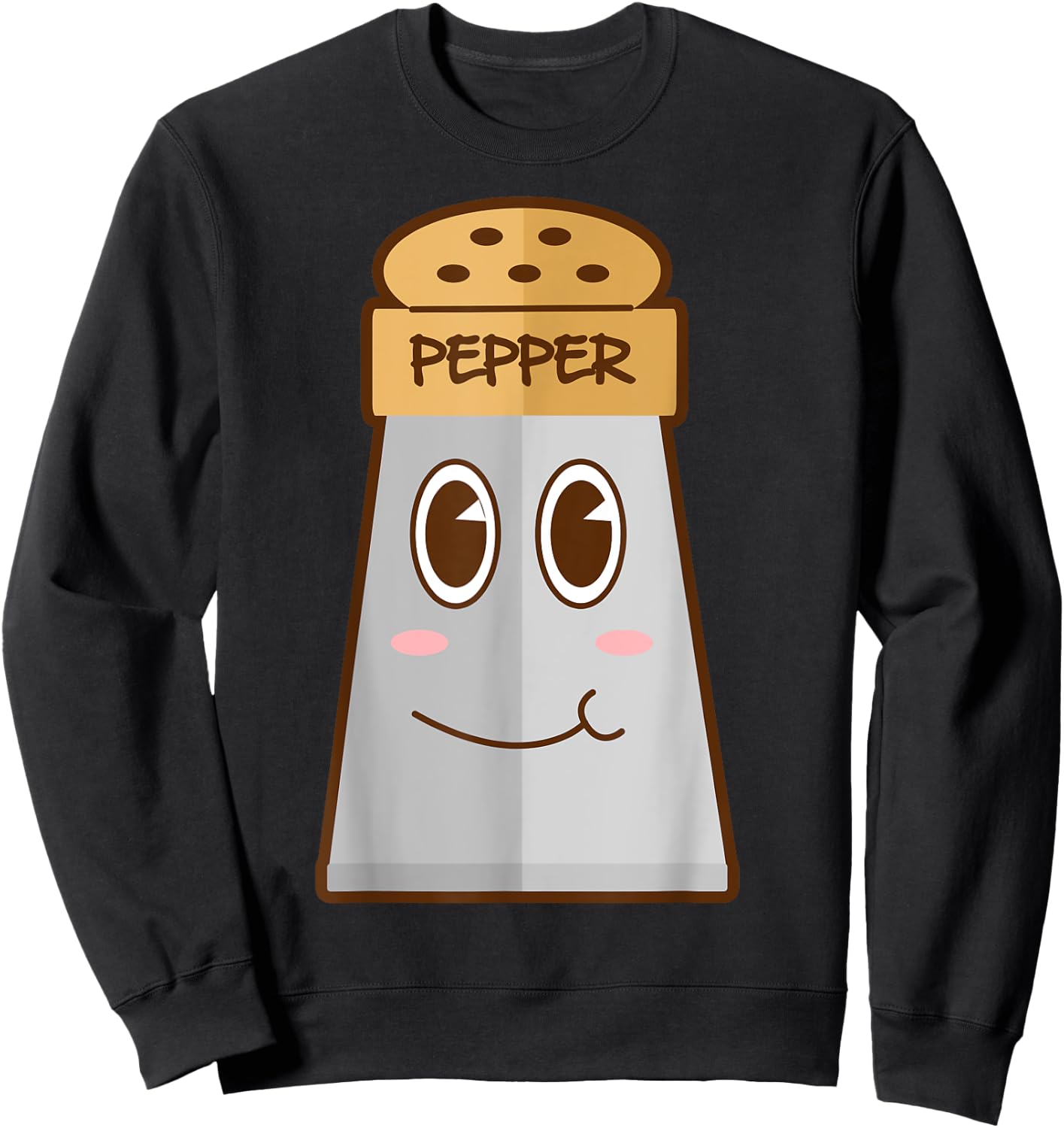 Funny SALT And Pepper Duo Valentines Halloween Easy Costume Sweatshirt - Sweatshirt | Black