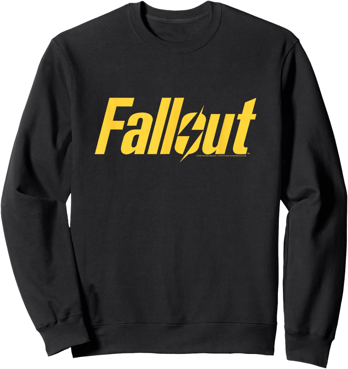Fallout TV Series Yellow Lightning Logo Sweatshirt - Sweatshirt | Black