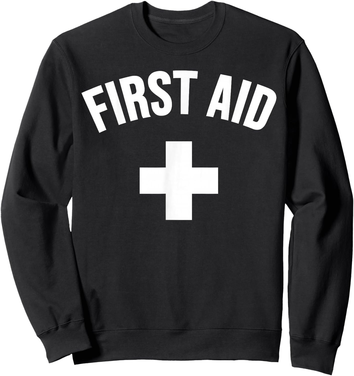 First Aid Cross Medic Event Staff Uniform Emergency Sweatshirt - Sweatshirt | Black