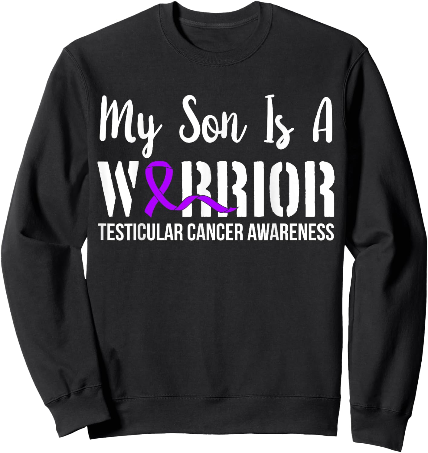 Testicular Cancer Shirt Gifts Awareness Ribbon Survivor Sweatshirt - Sweatshirt | Black