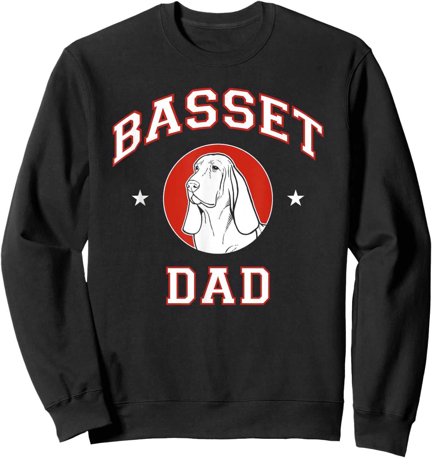 Basset Hound Dad Dog Father Sweatshirt - Sweatshirt | Black