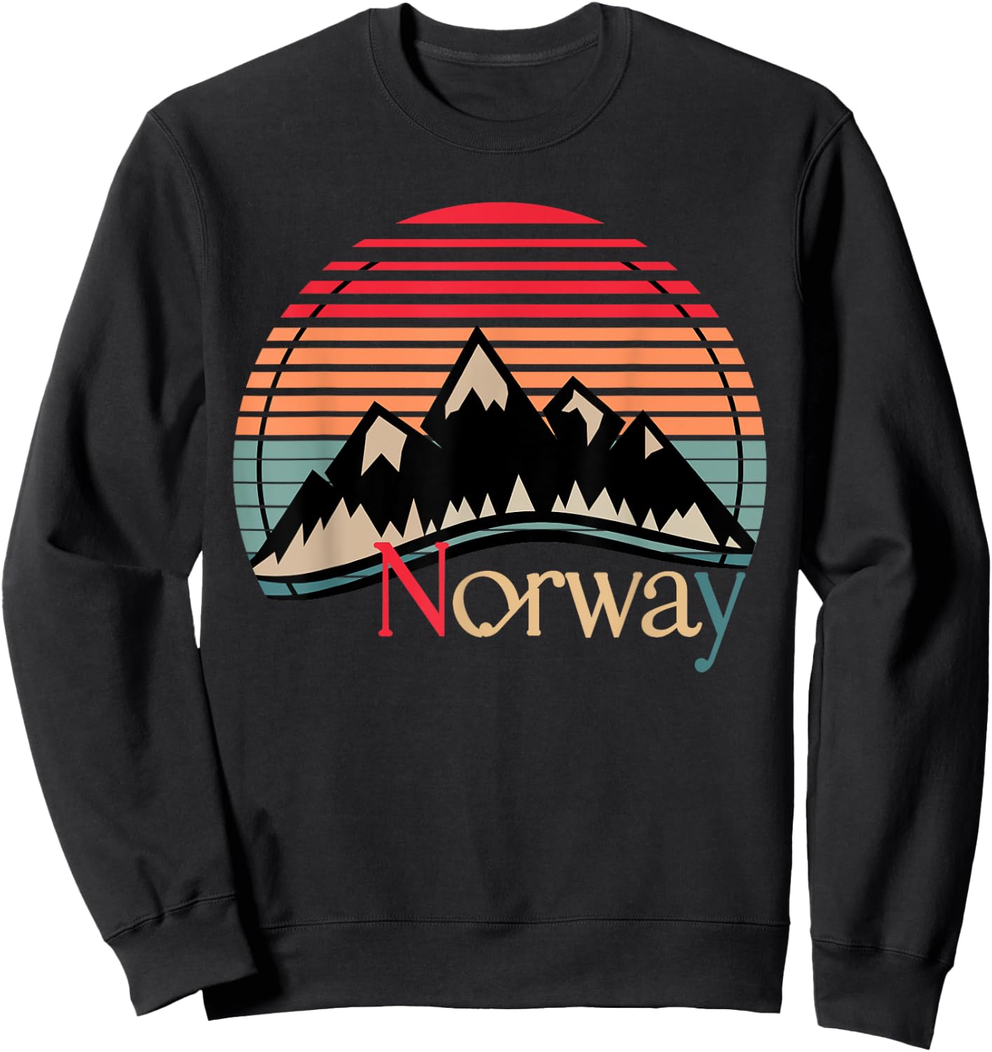Norway Mountains Landscape Traveler Gift Norway Sweatshirt - Sweatshirt | Black