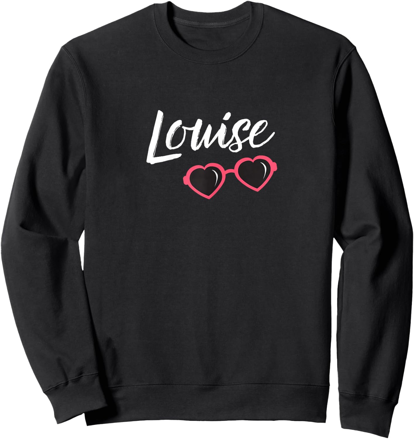 Louise Shirt Pink Glasses Cute Matching Best Friends Sweatshirt - Sweatshirt | Black