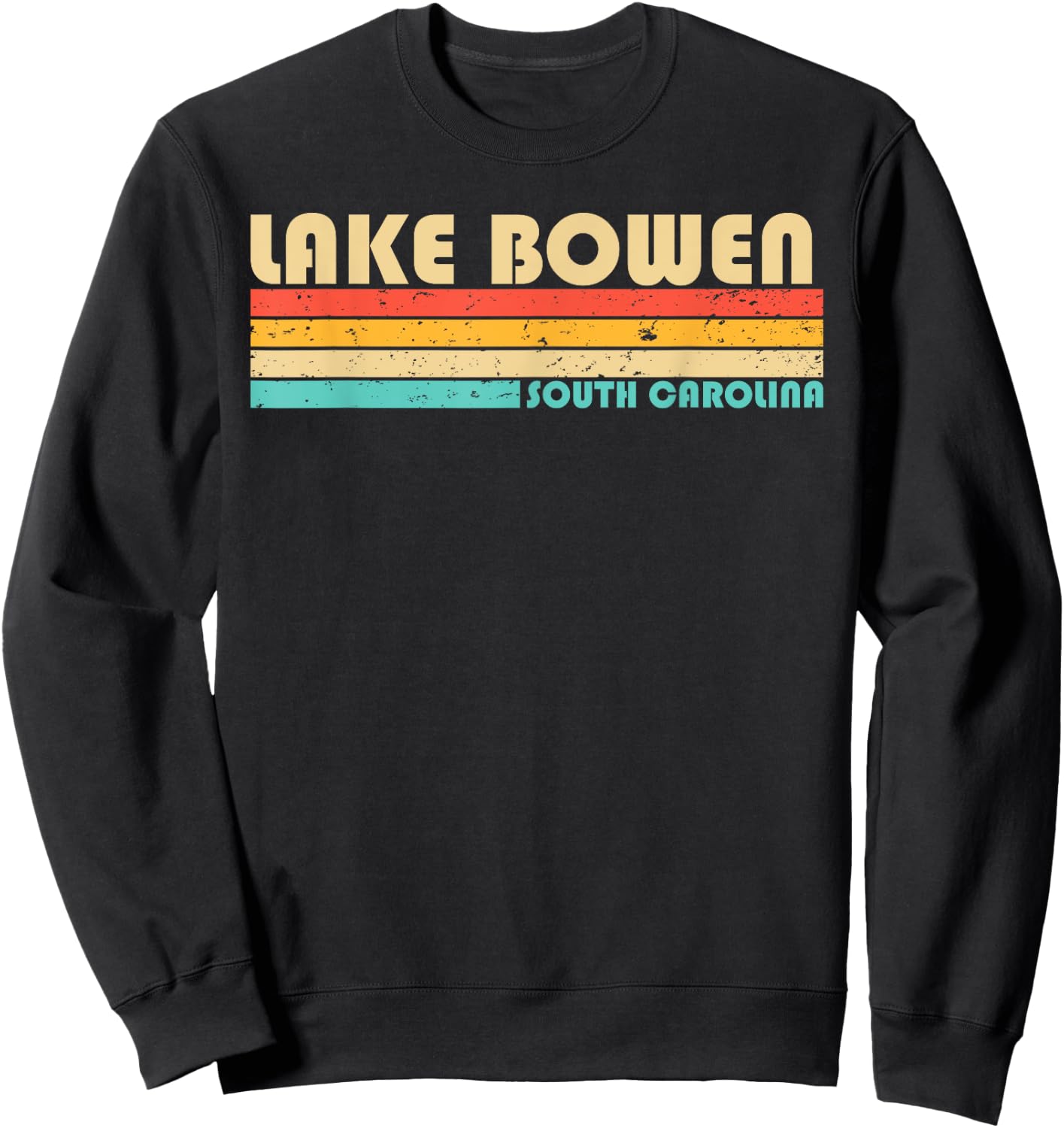 LAKE BOWEN SOUTH CAROLINA Funny Fishing Camping Summer Women Girls Kids Sweatshirt - Sweatshirt | Black