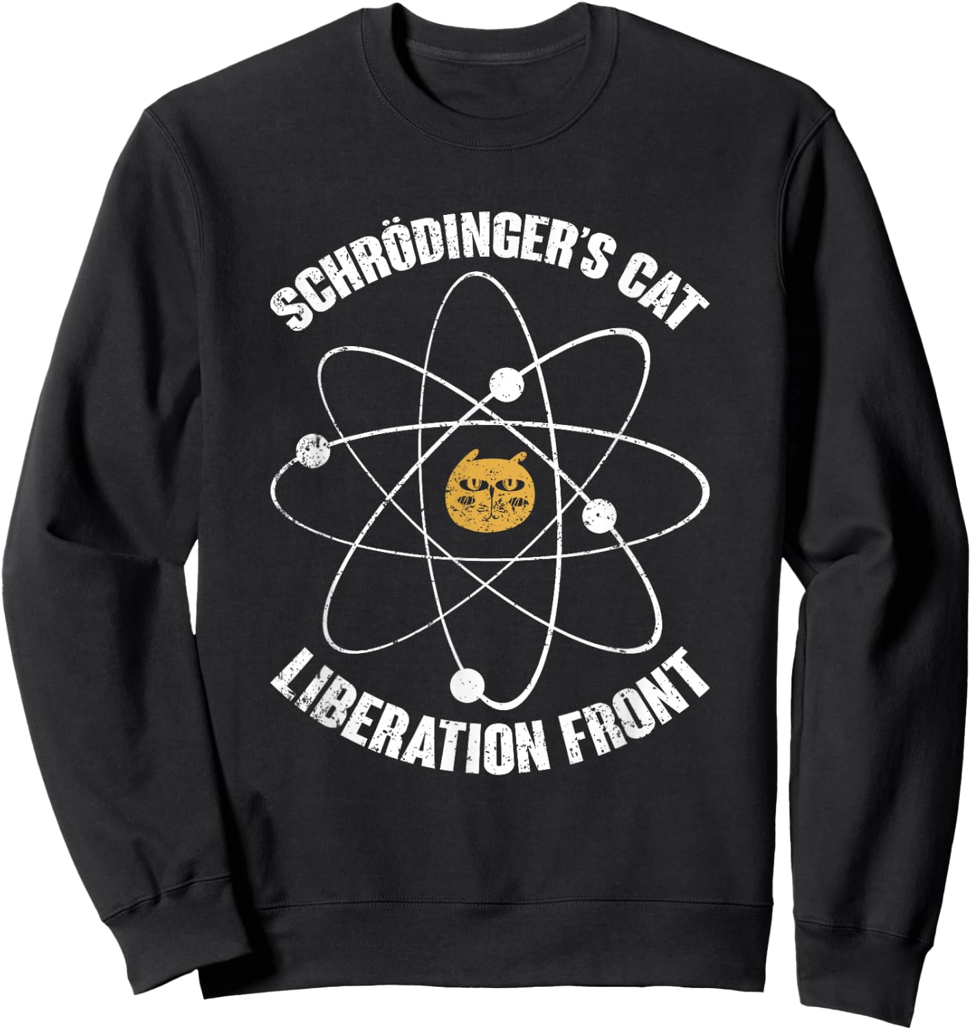 Schrödingers Cat Liberation Front Funny Physics Sweatshirt - Sweatshirt | Black