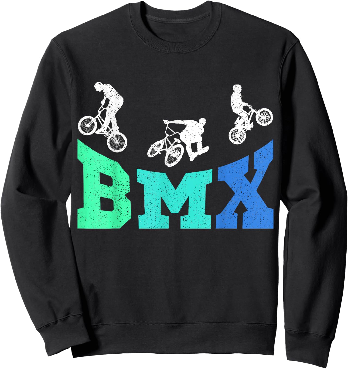 BMX Bike Bicycle Boys Kids Men Sweatshirt - Sweatshirt | Black