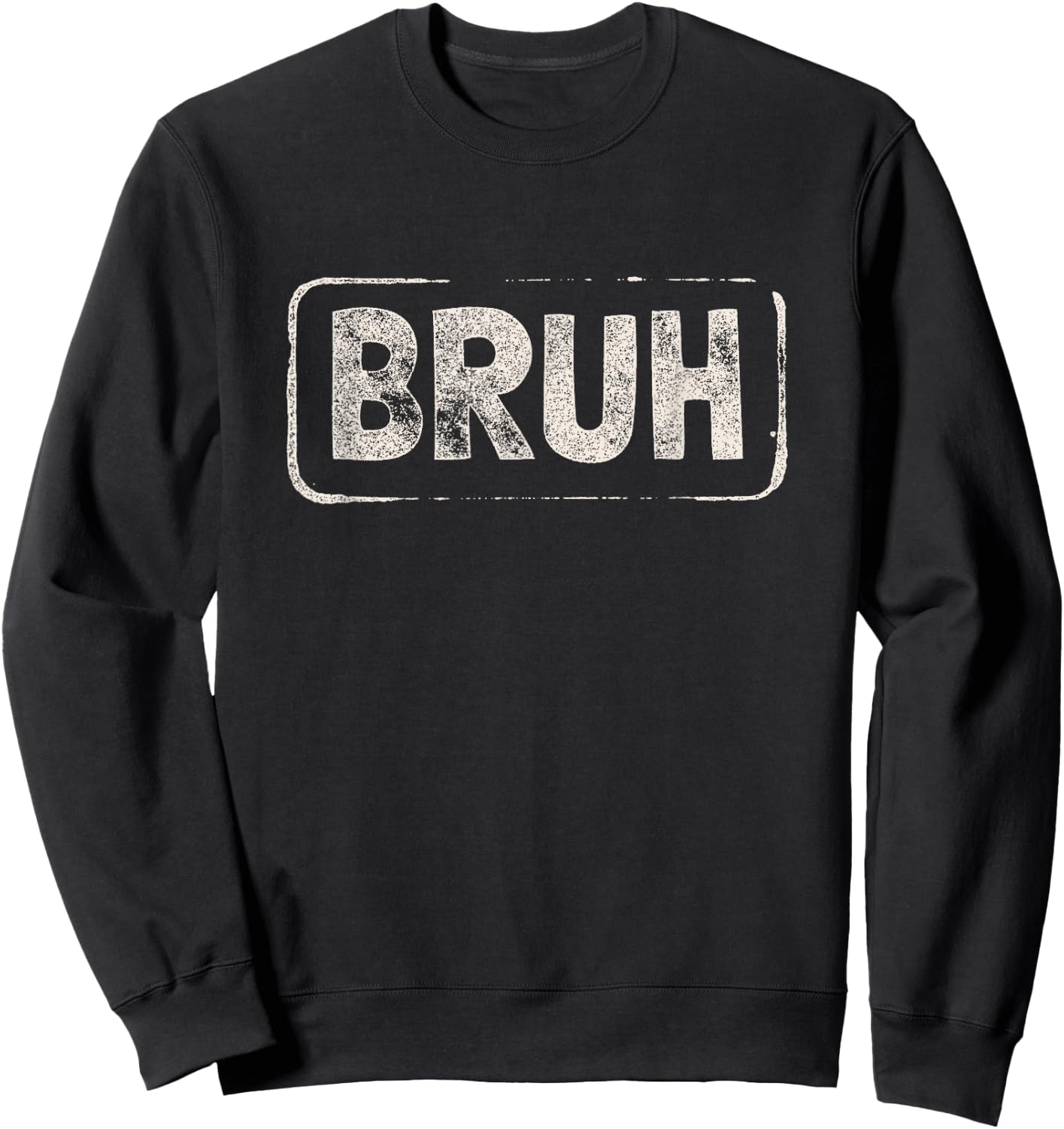 Bruh Gamer Slang Meme Design Short Sleeve Sweatshirt - Sweatshirt | Black