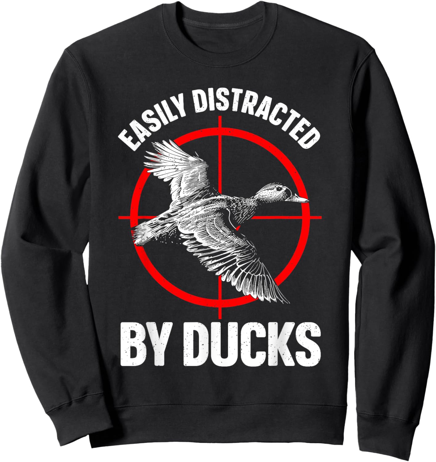 Duck Hunting Art Women Mallard Hunter Duck Hunting Sweatshirt - Sweatshirt | Black