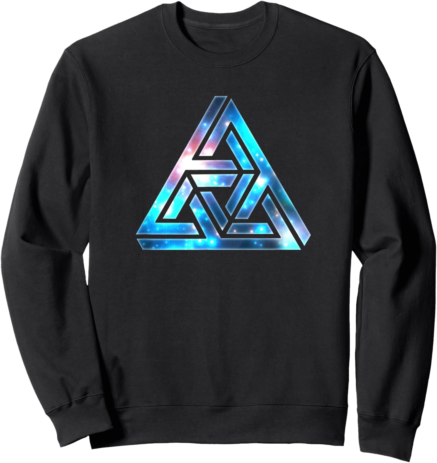 Impossible Triangle Optical Illusion Penrose Maths Sweatshirt - Sweatshirt | Black