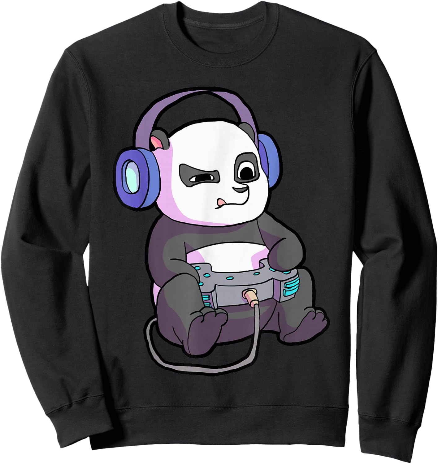 Gamer Shirt for Boys Gaming Teen Girl Funny Panda Shirt Sweatshirt - Sweatshirt | Black