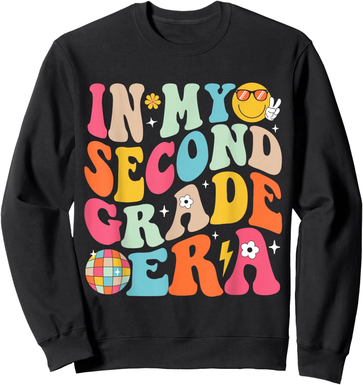 In My Second Grade Era Boys Girls Back To School 2nd Grade Sweatshirt - Sweatshirt | Black