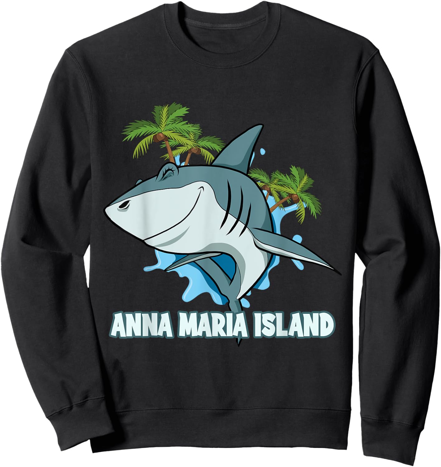 Anna Maria Island USA Shark Souvenir Sweatshirt - Sweatshirt | Black