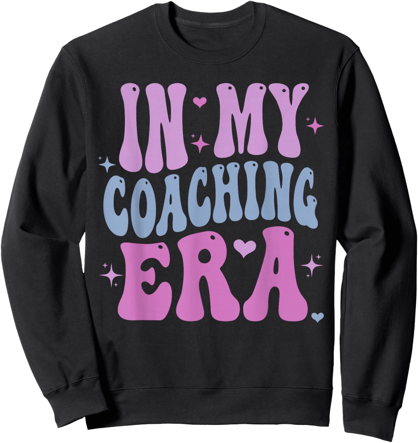 Groovy Coaching, In My Coaching Era, Retro Sports Coach Sweatshirt - Sweatshirt | Black