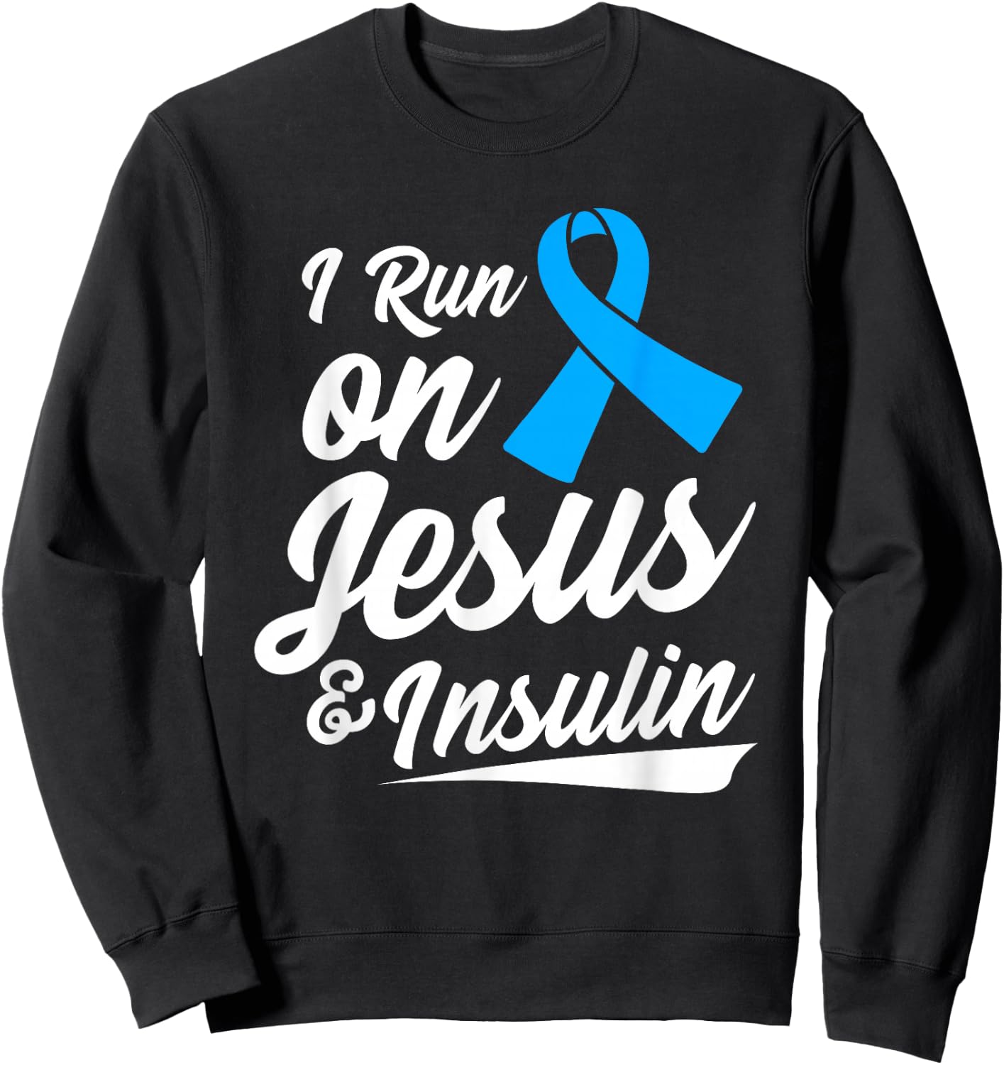 Diabetes Awareness Type 1 2 - Diabetic T1D T2D Sweatshirt - Sweatshirt | Black