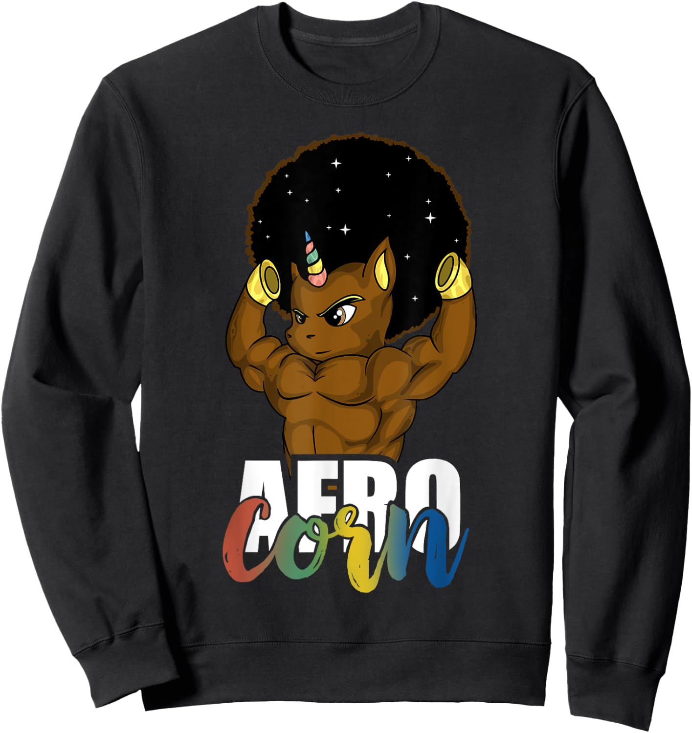 Afro Corn Afrocorn Unicorn Black History Men Boys Gift Sweatshirt - Sweatshirt | Black