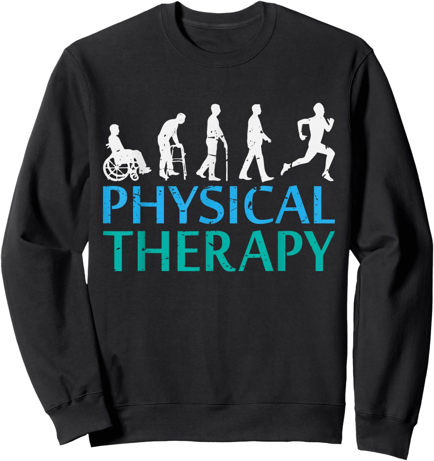 Awesome Evolution of physical therapy Gift Sweatshirt - Sweatshirt | Black