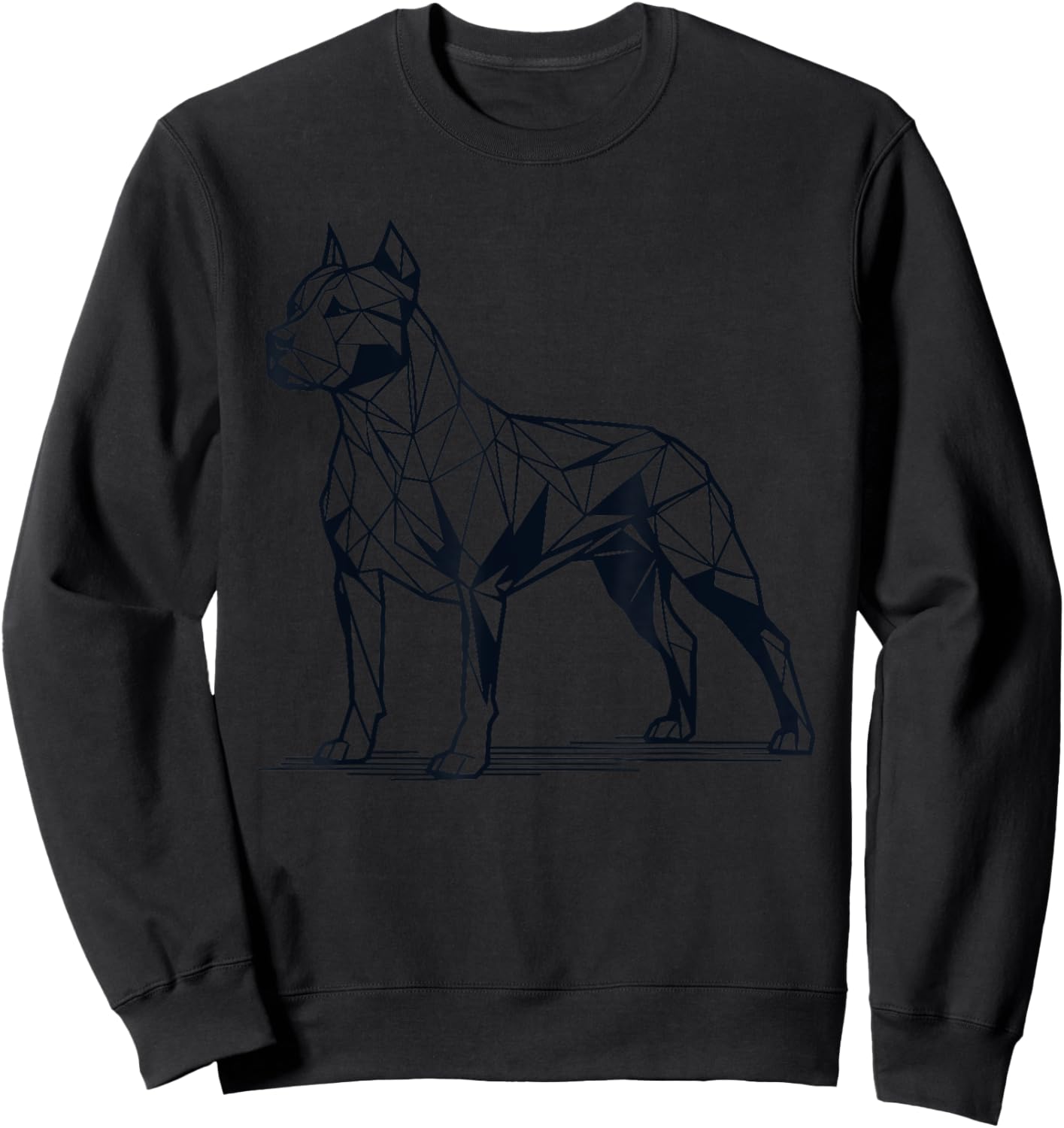 Geometric Line Art American Pit Bull Terrier Pittie APBT Sweatshirt - Sweatshirt | Black