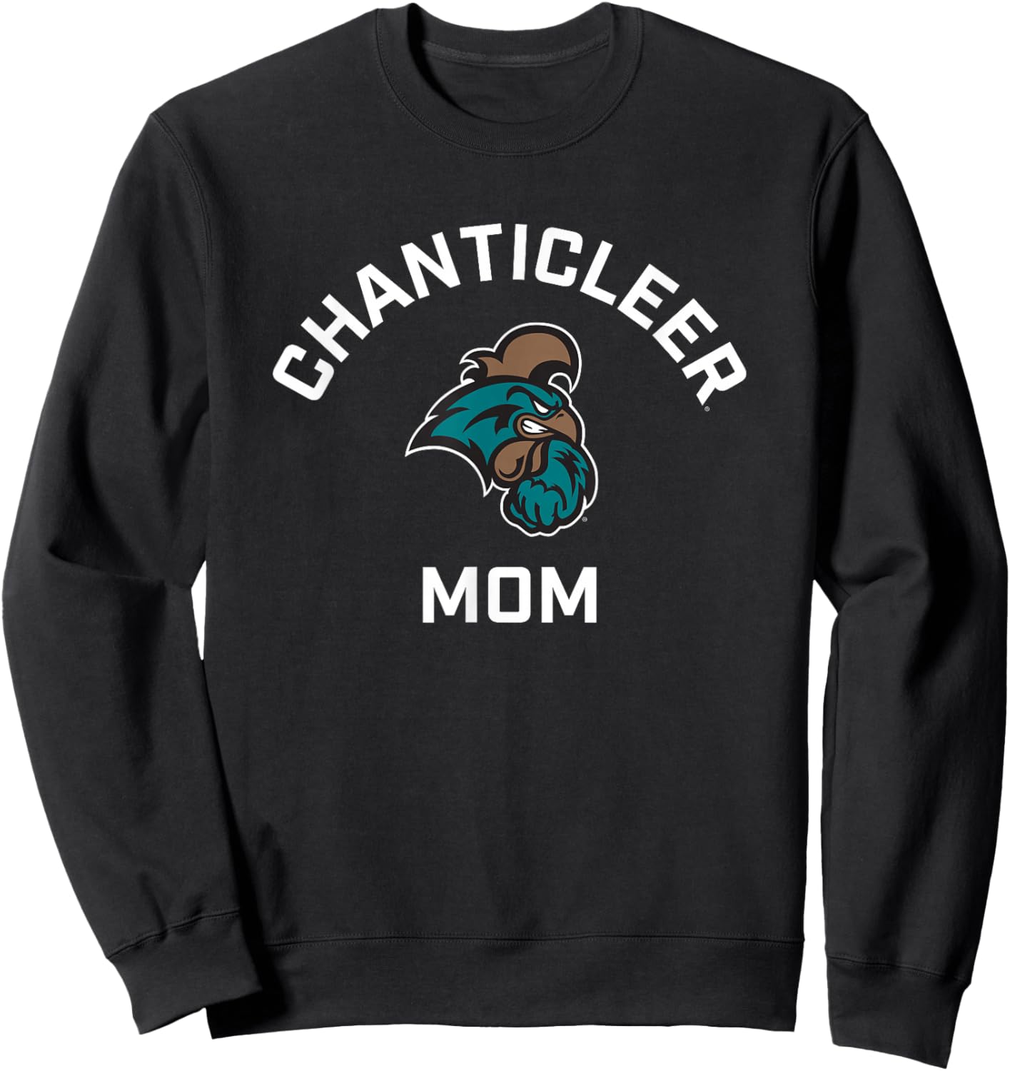 Coastal Carolina University Chanticleers Arched Mom Sweatshirt - Sweatshirt | Black