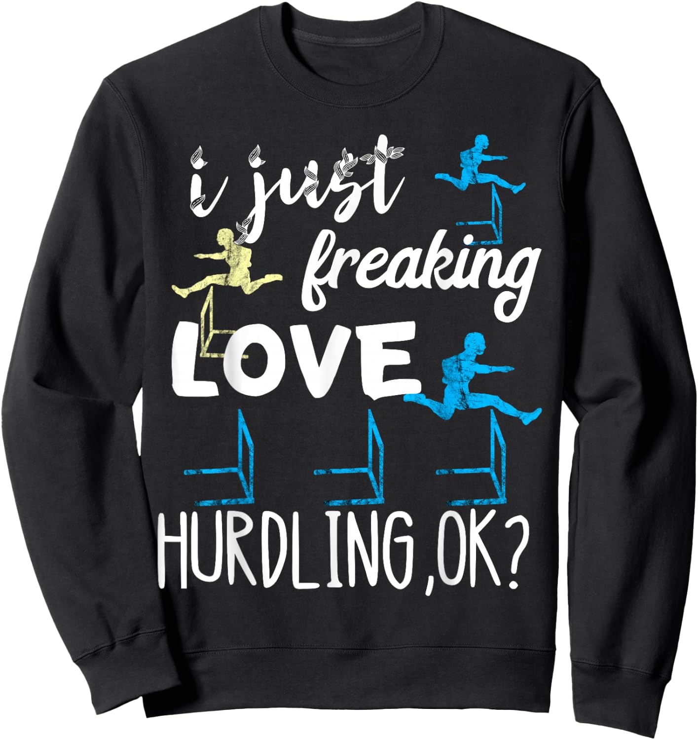 Hurdles Running Light Tathlet Hurdles Hurdles Athletes Sweatshirt - Sweatshirt | Black