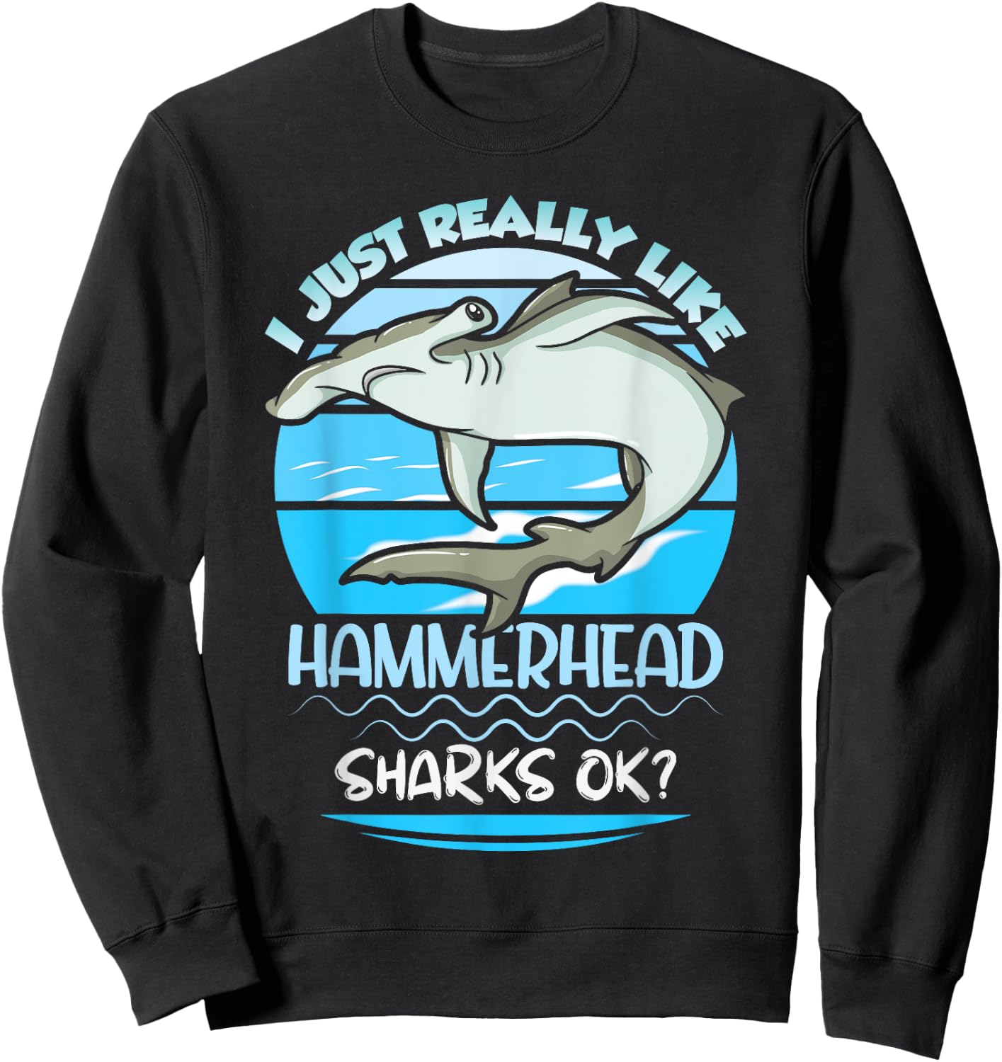 Hammerhead Shark Kids Sweatshirt - Sweatshirt | Black