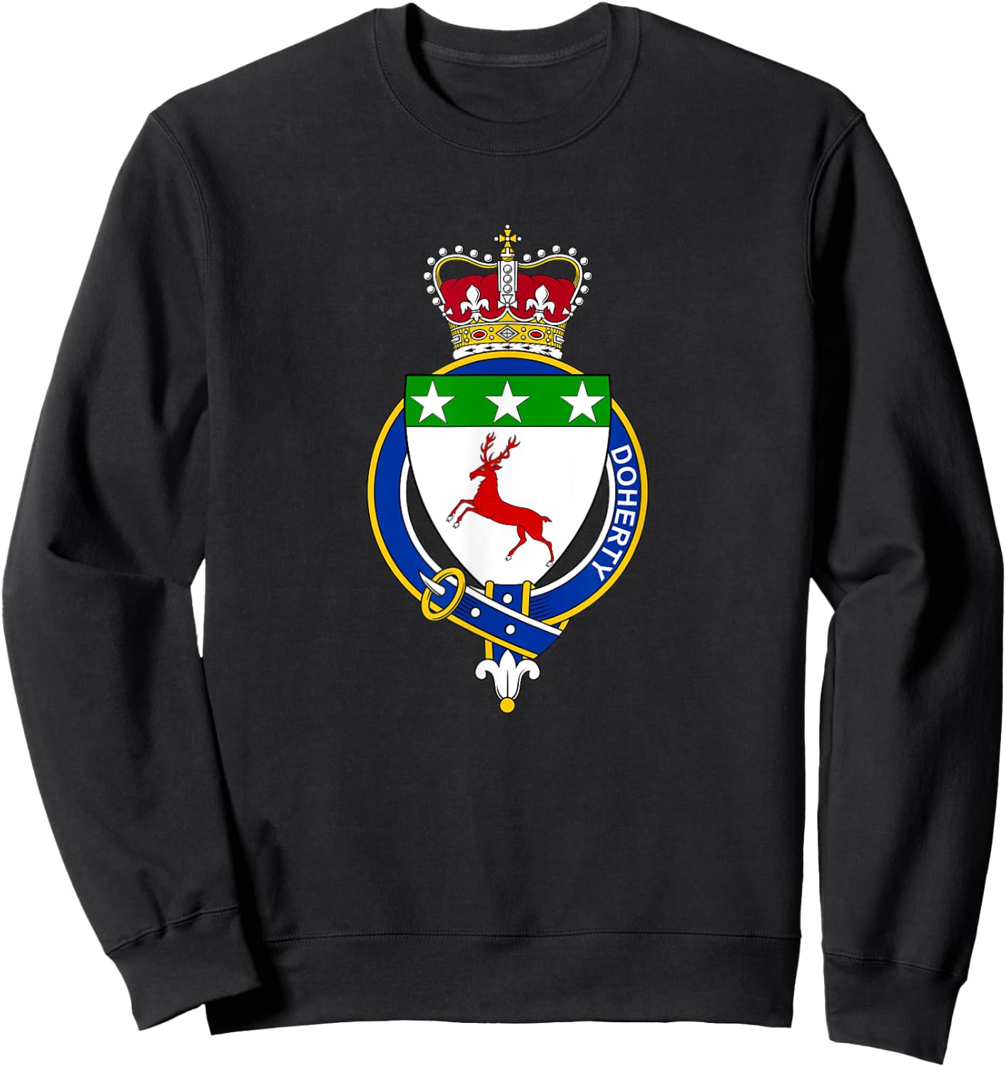 Doherty Coat of Arms - Family Crest Sweatshirt - Sweatshirt | Black