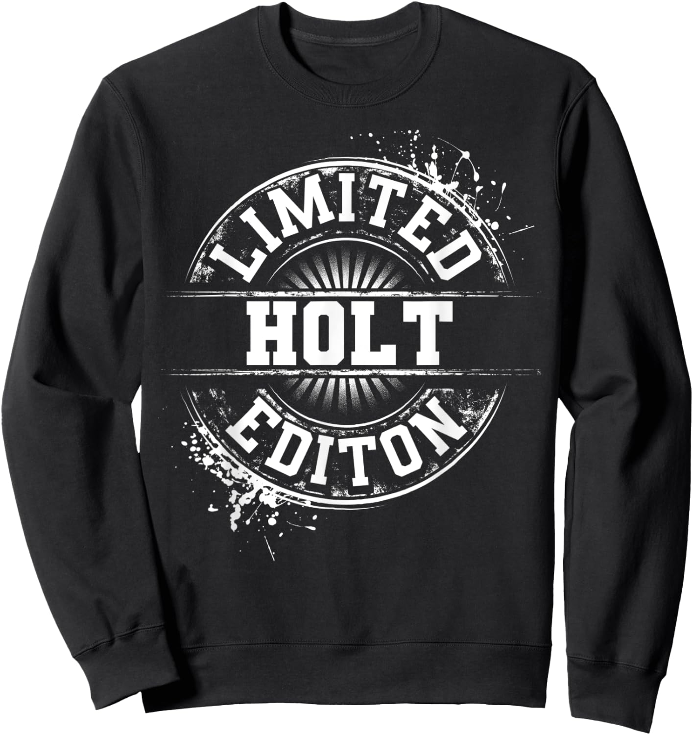 HOLT Funny Surname Family Tree Birthday Reunion Gift Sweatshirt - Sweatshirt | Black
