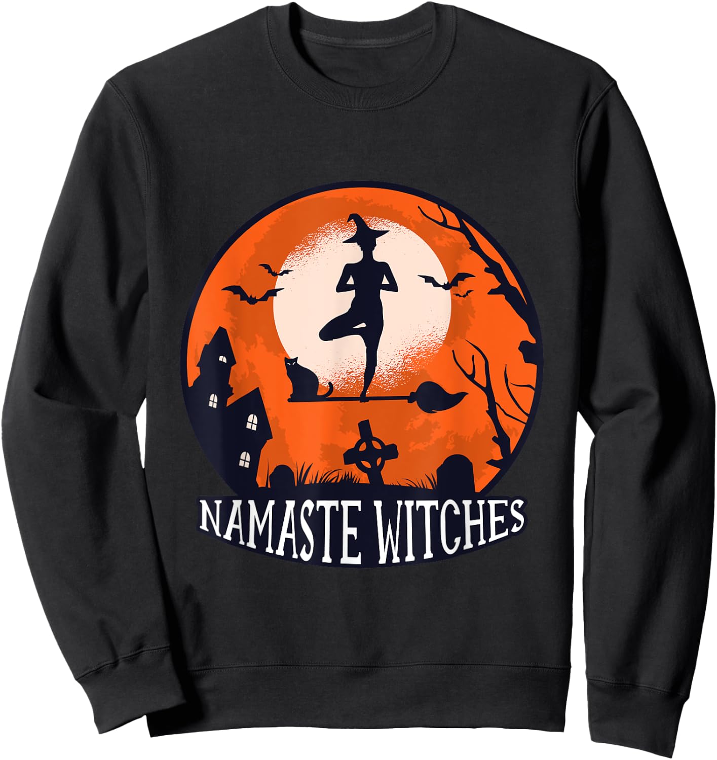 Namaste witches - Halloween Costume Sweatshirt - Sweatshirt | Black