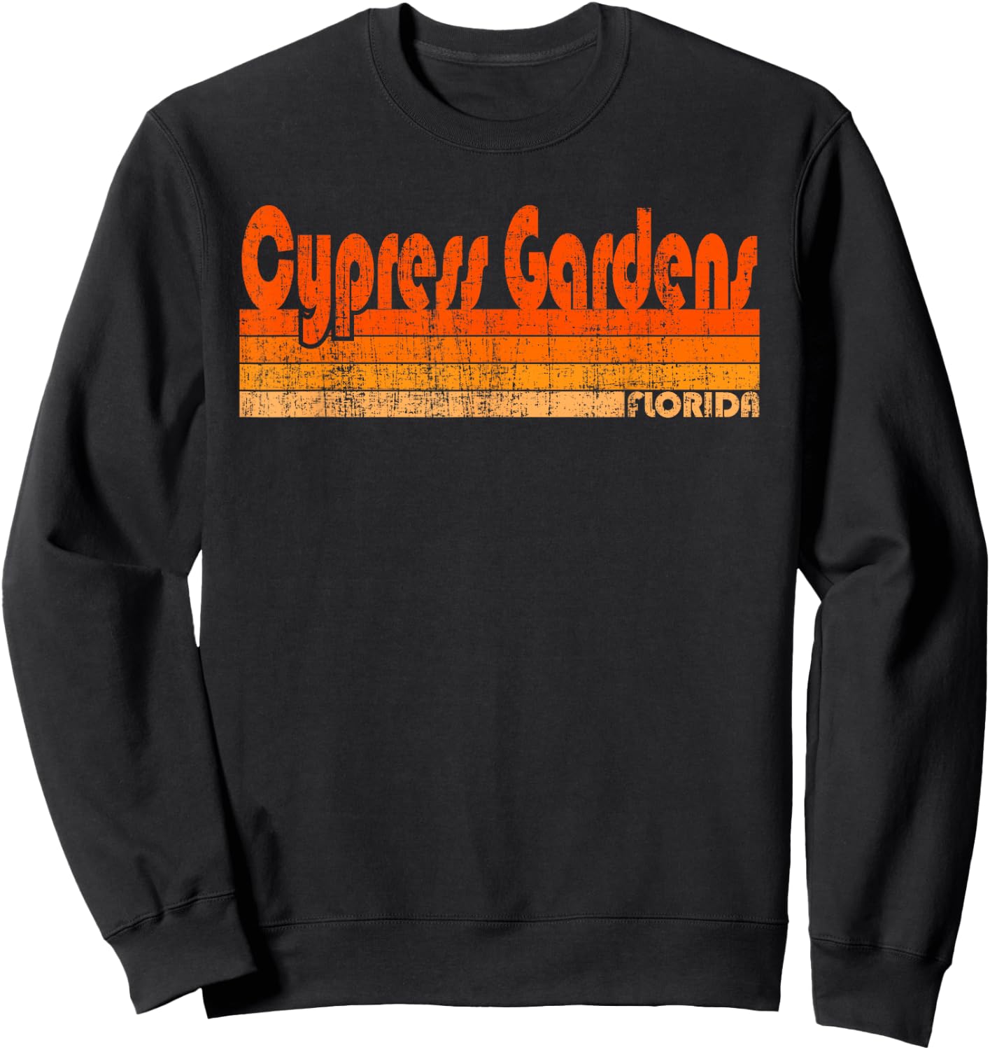 Cypress Gardens, Florida Retro 80s Style Sweatshirt - Sweatshirt | Black