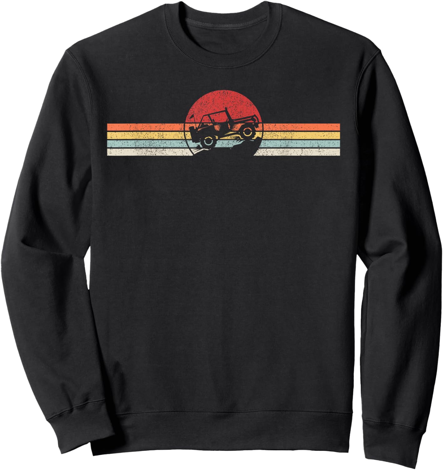 Vintage Retro Off Road Shirt Off Road 4X4 Sweatshirt - Sweatshirt | Black
