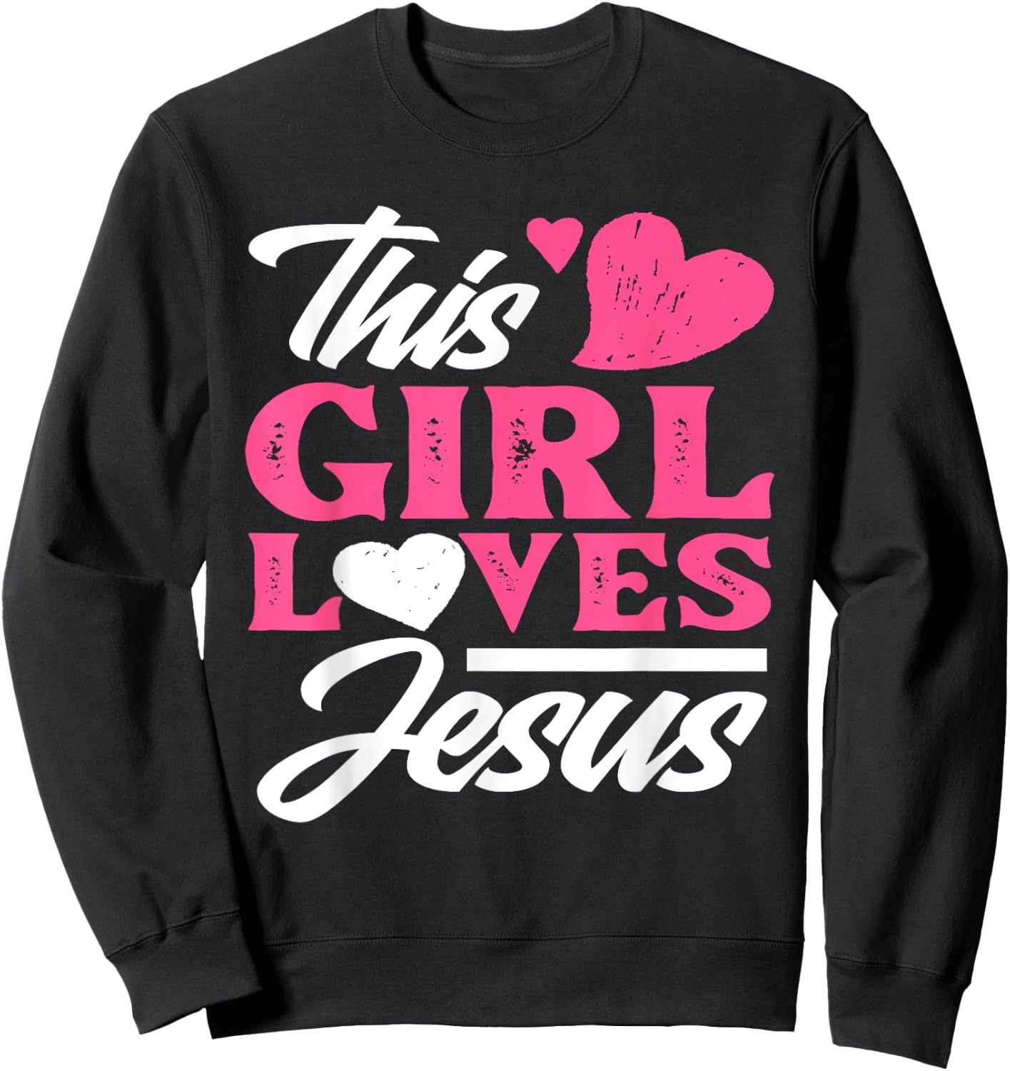 This Girl Loves Jesus - Cute Christian Girl Gift Sweatshirt - Sweatshirt | Black