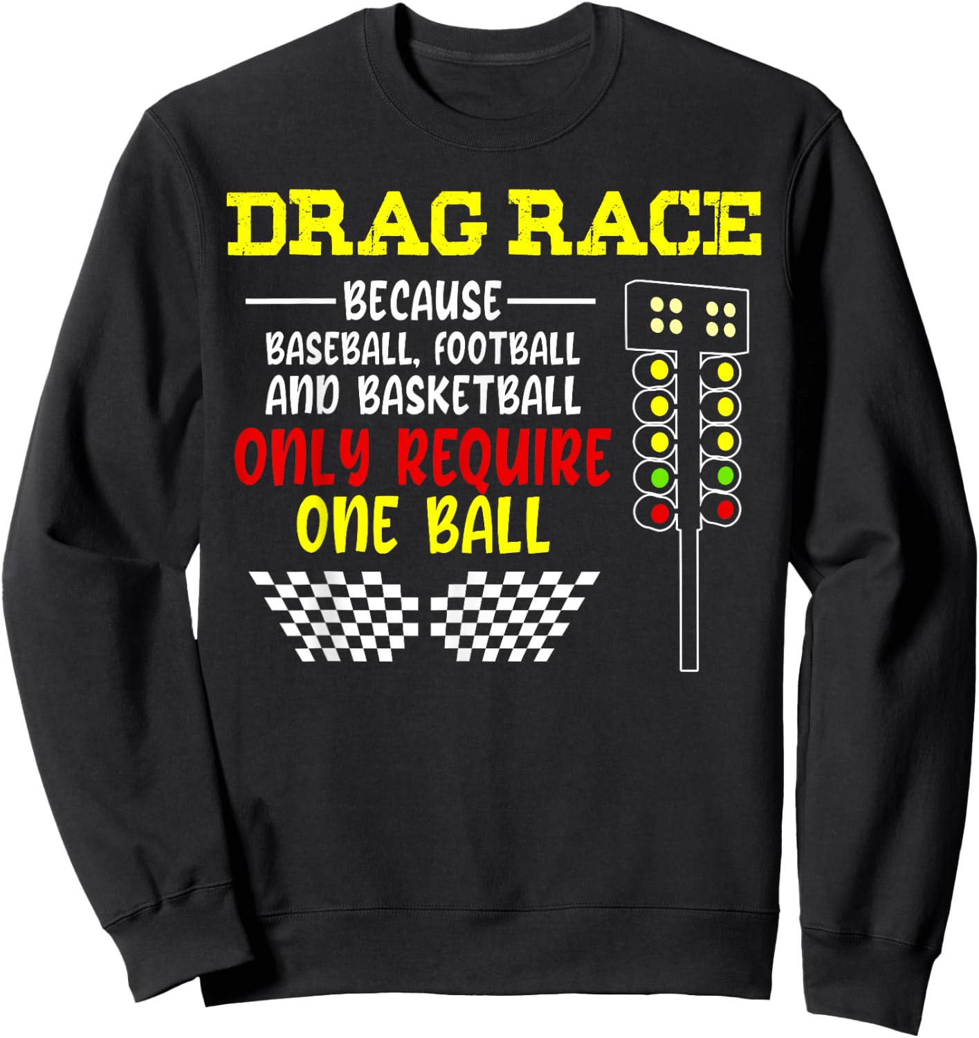 Drag Racing Christmas Tree design, Racing design, Horsepower Sweatshirt - Sweatshirt | Black