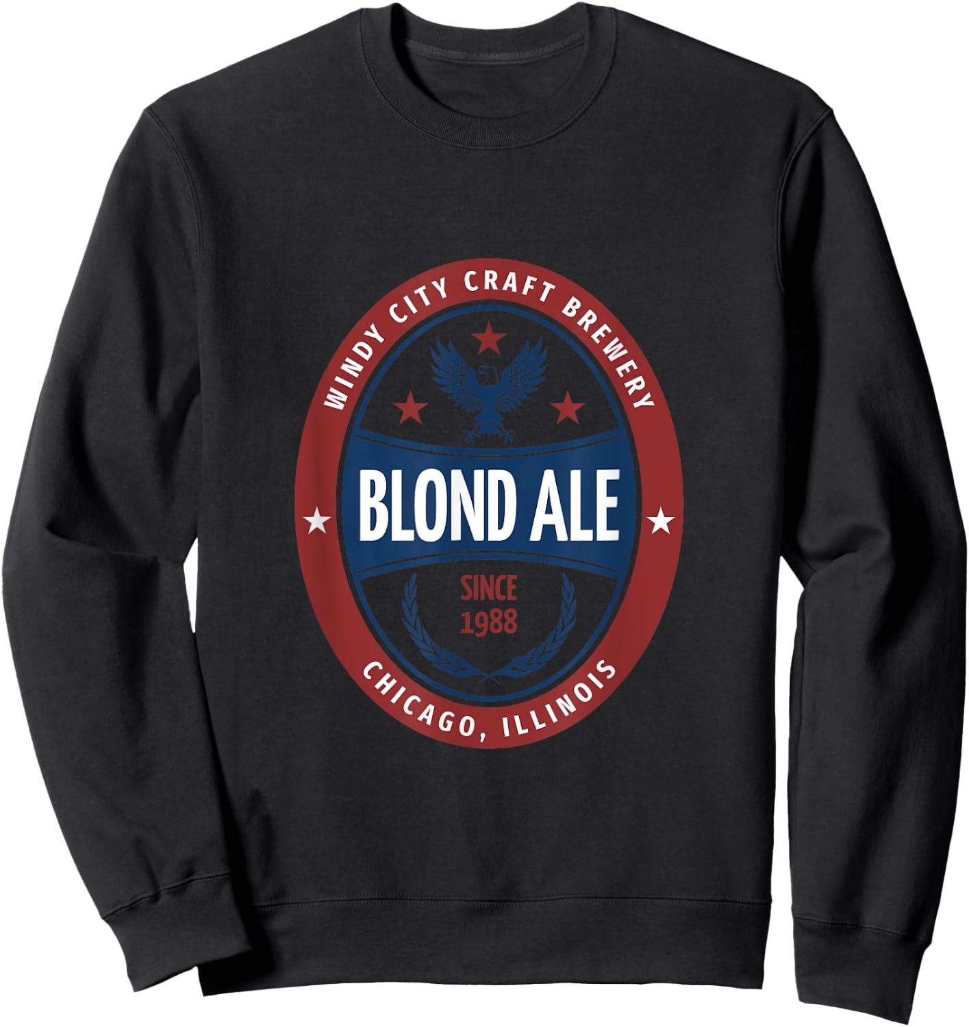 Windy City Craft Brewery Blond Ale Meme Novelty Beer Logo Sweatshirt - Sweatshirt | Black