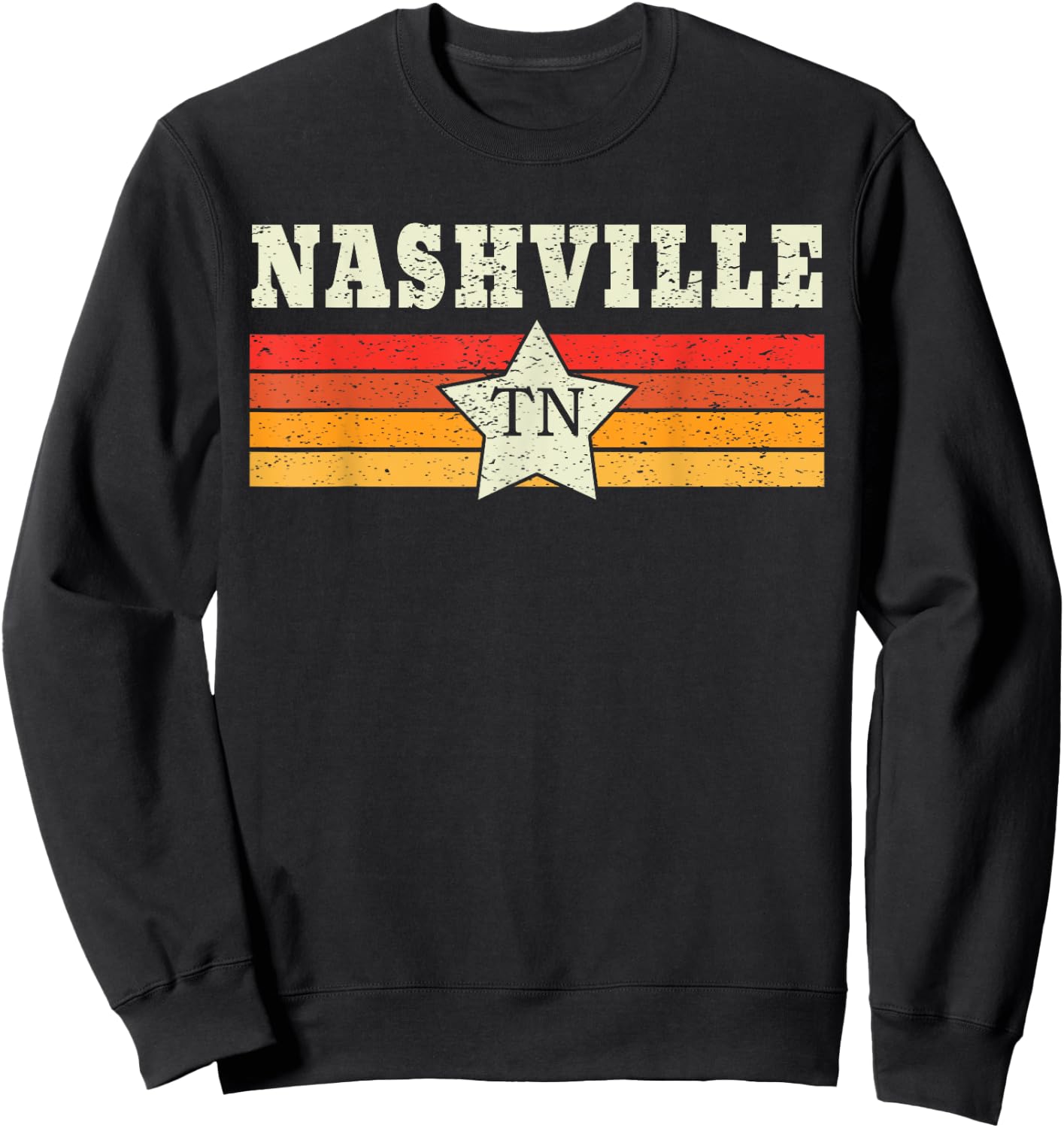 Nashville Retro Vintage Gift Women Kids Sweatshirt - Sweatshirt | Black